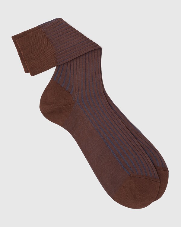 Cotton Ribbed Short Brown