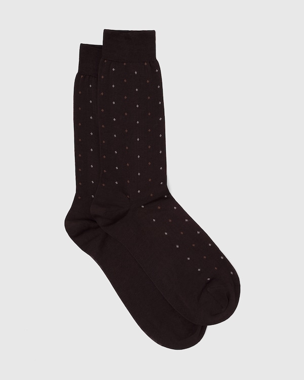 Cotton Dot Short Brown