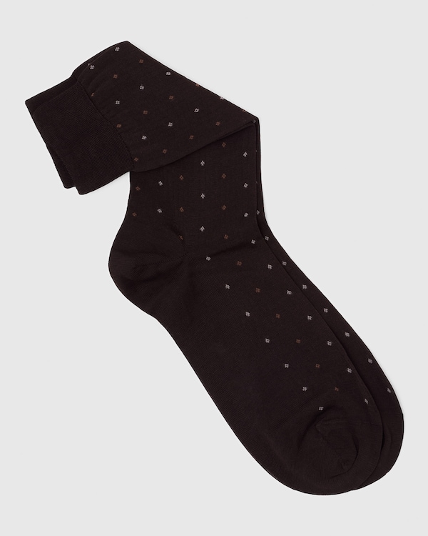 Cotton Dot Short Brown