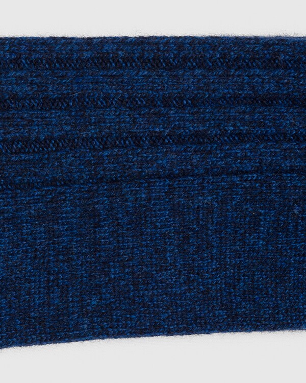 Ribbed Short Socks Blue