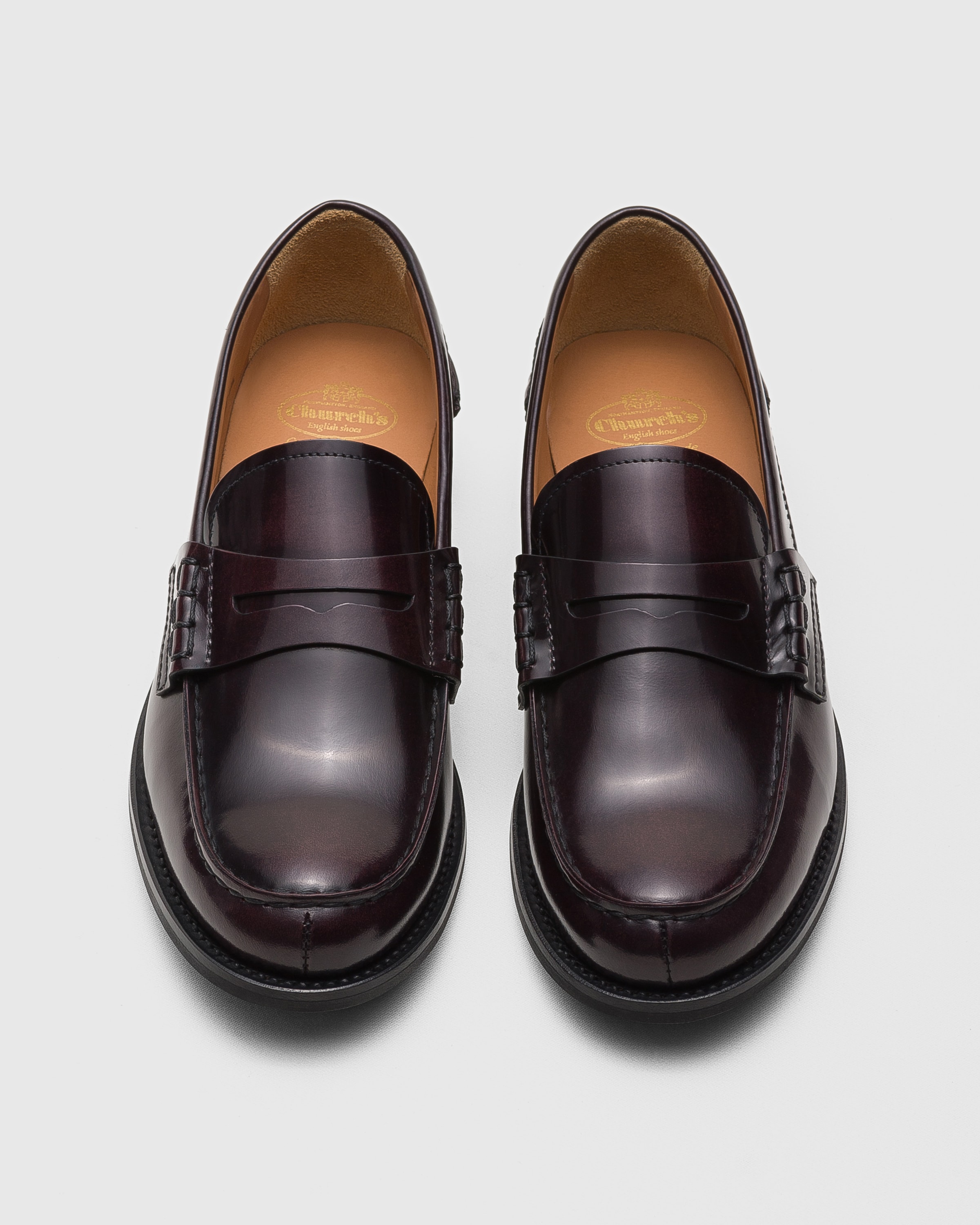 【超安い】 Burgundy Polished Fumè Loafer | Church's 靴