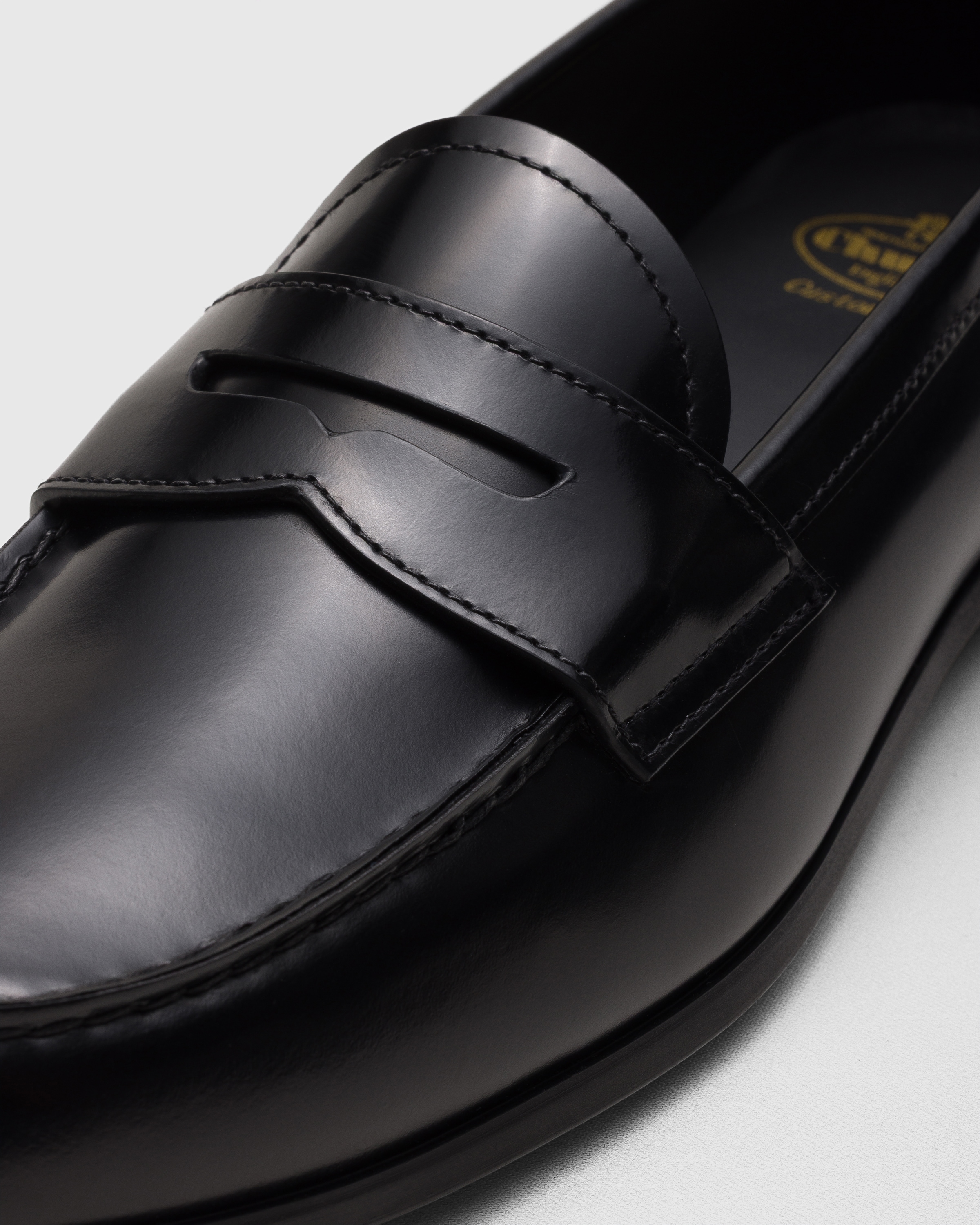 Black Polished Fumé Leather Loafer | Church's