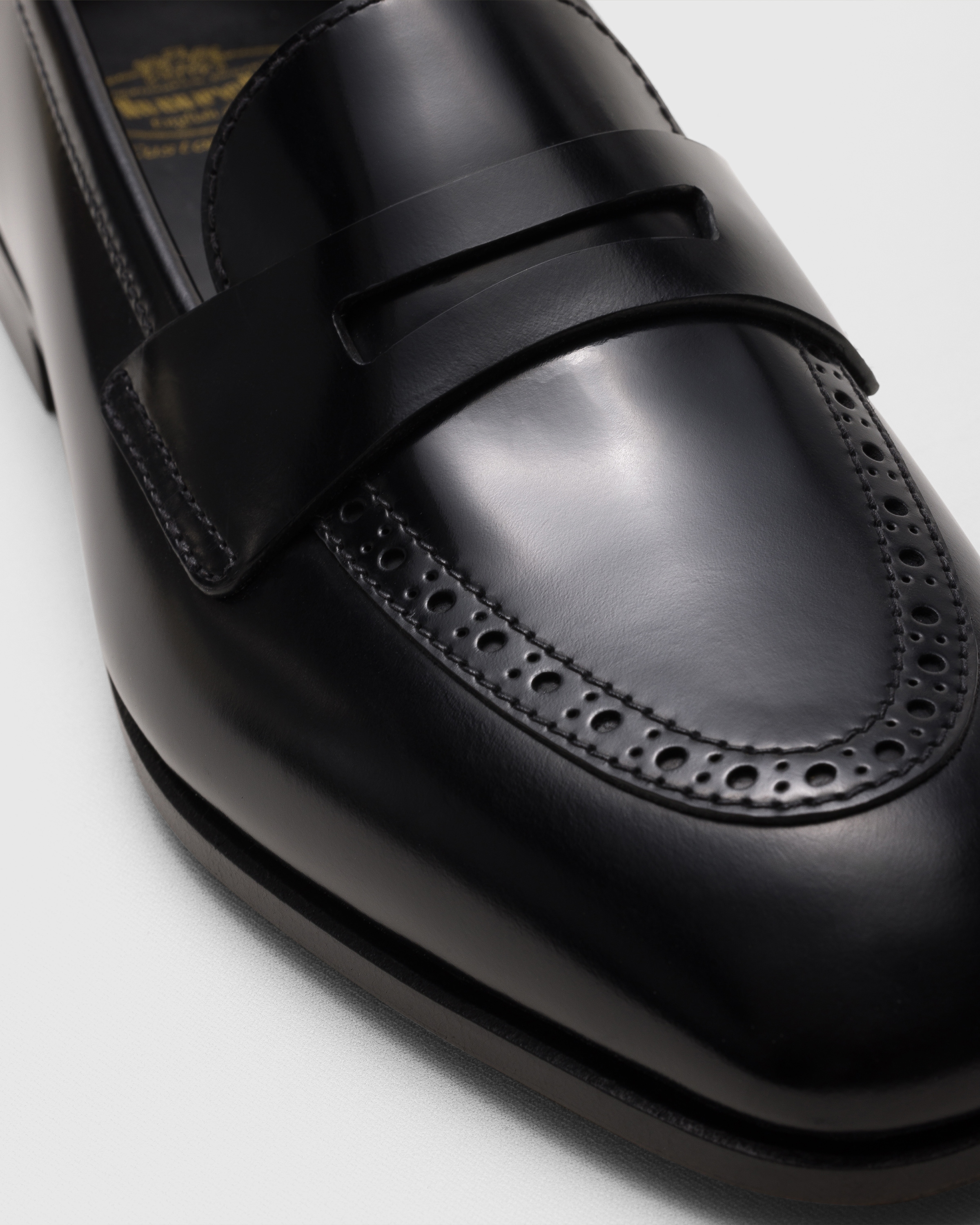 Black Polished Fumé Leather Loafer | Church's