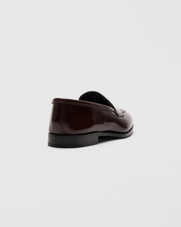 Polished Fumé Leather Loafer Tabac
