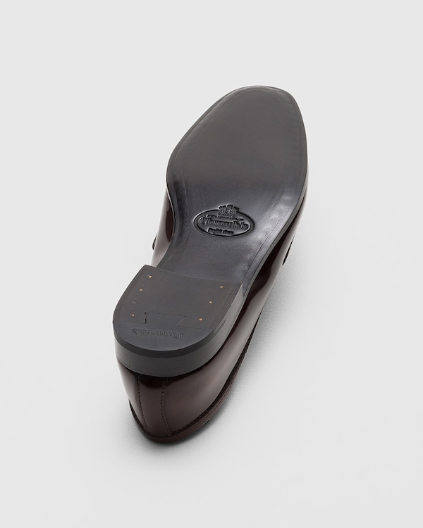 Polished Fumé Leather Loafer Tabac