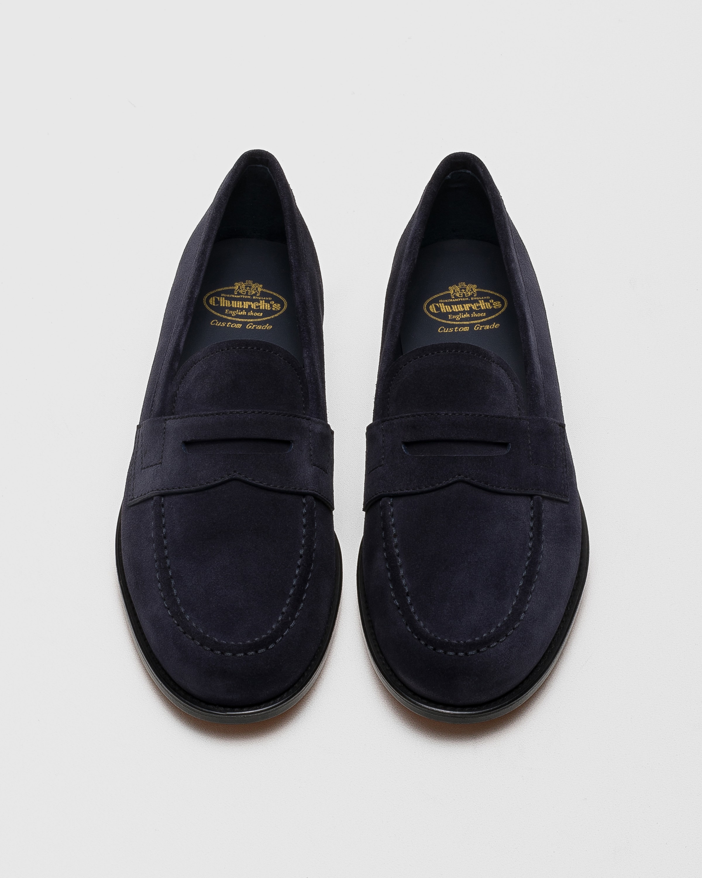 チャーチ Church's ローファー スエード ネイビー Hawford2