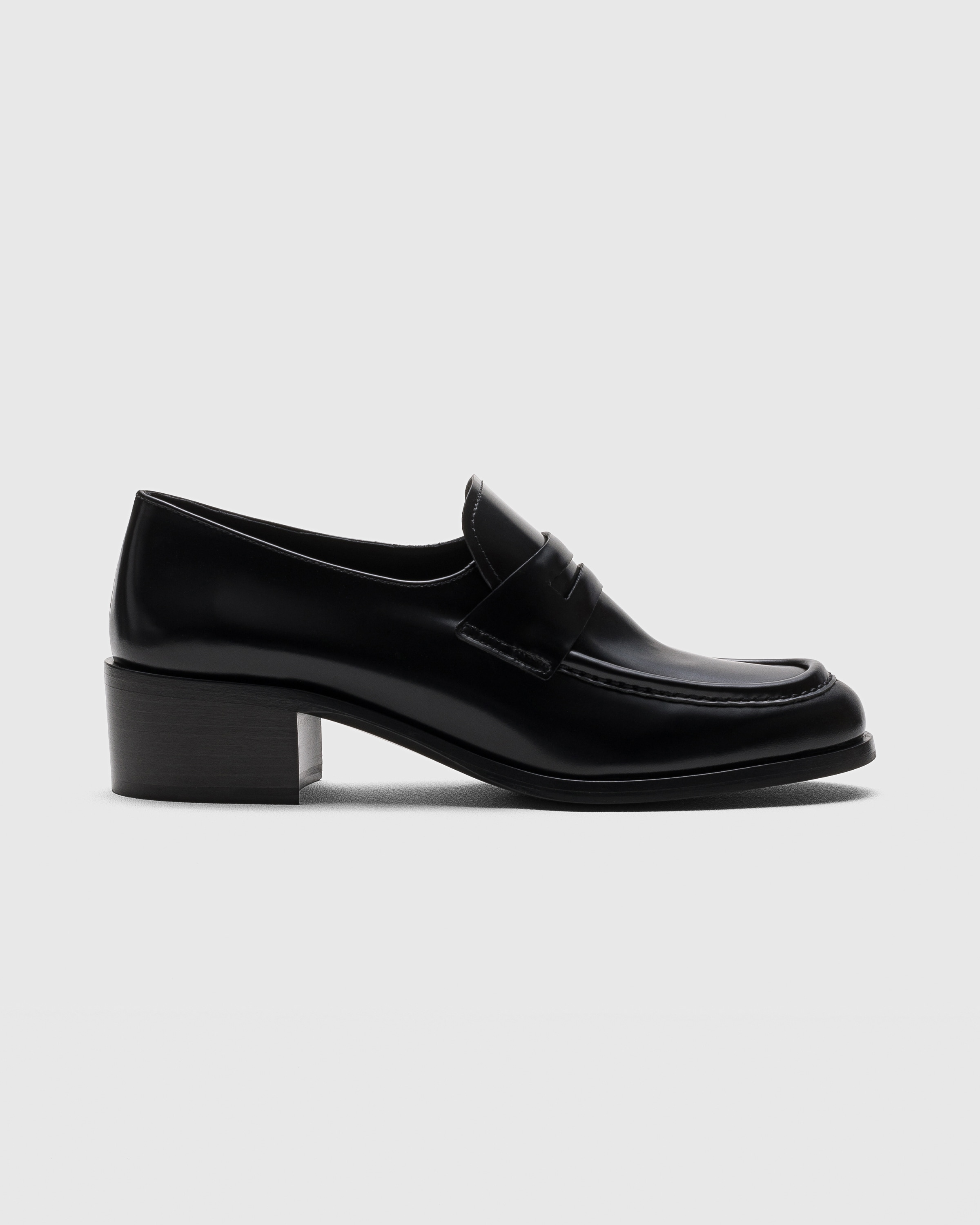 Black Polished Fumé Leather Loafer | Church's