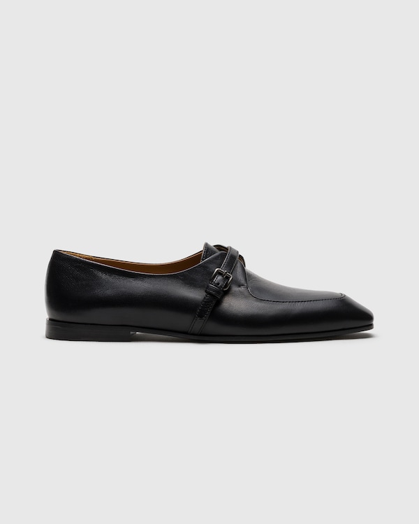 Mocassin en cuir de chèvre brossé