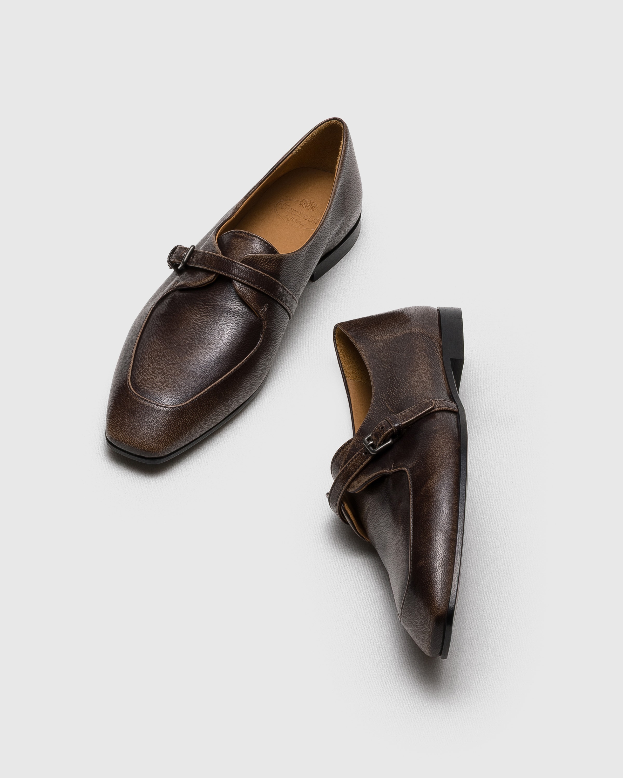 Mocassin en cuir de chèvre brossé