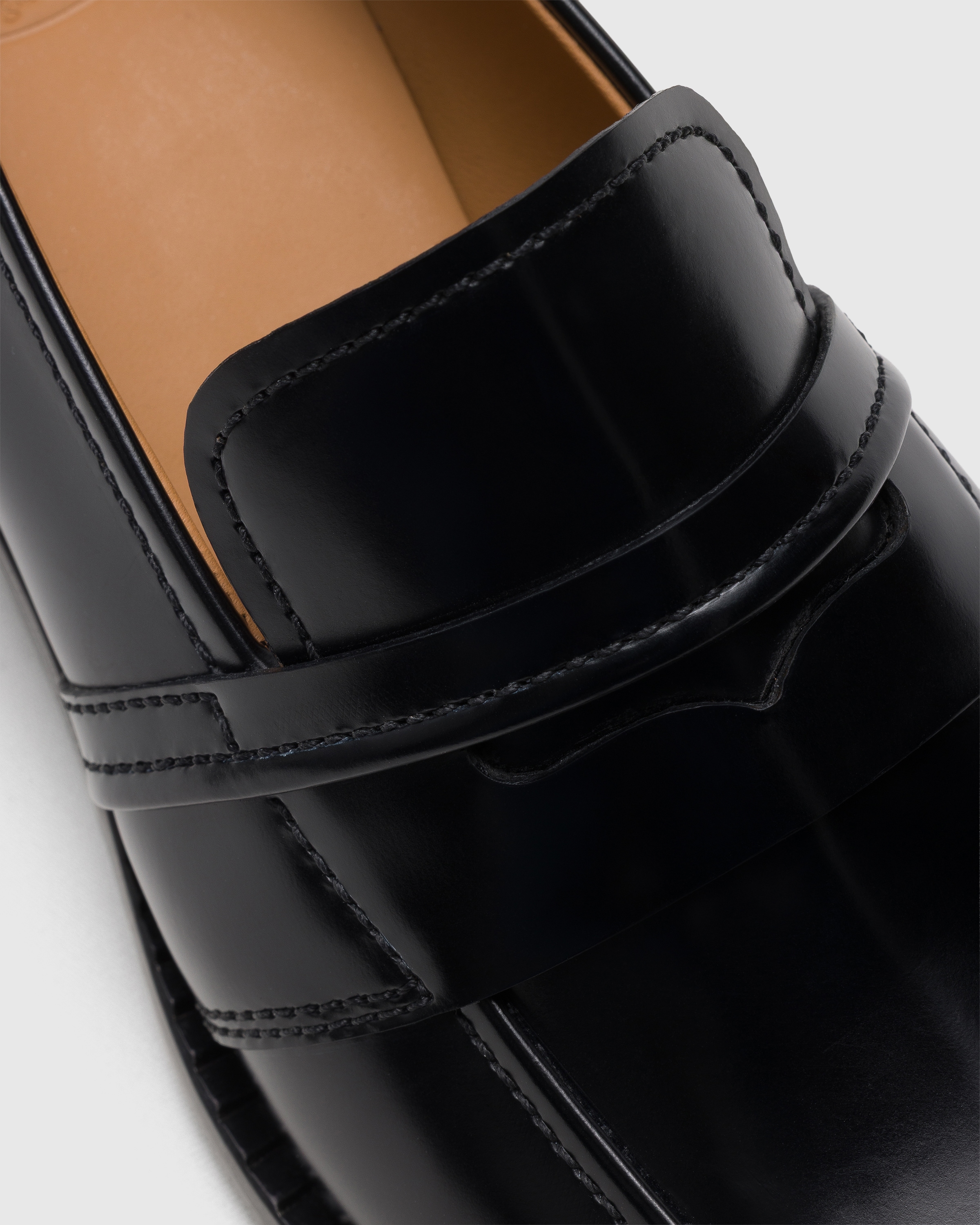 Black Polished Fumé Leather Loafer | Church's