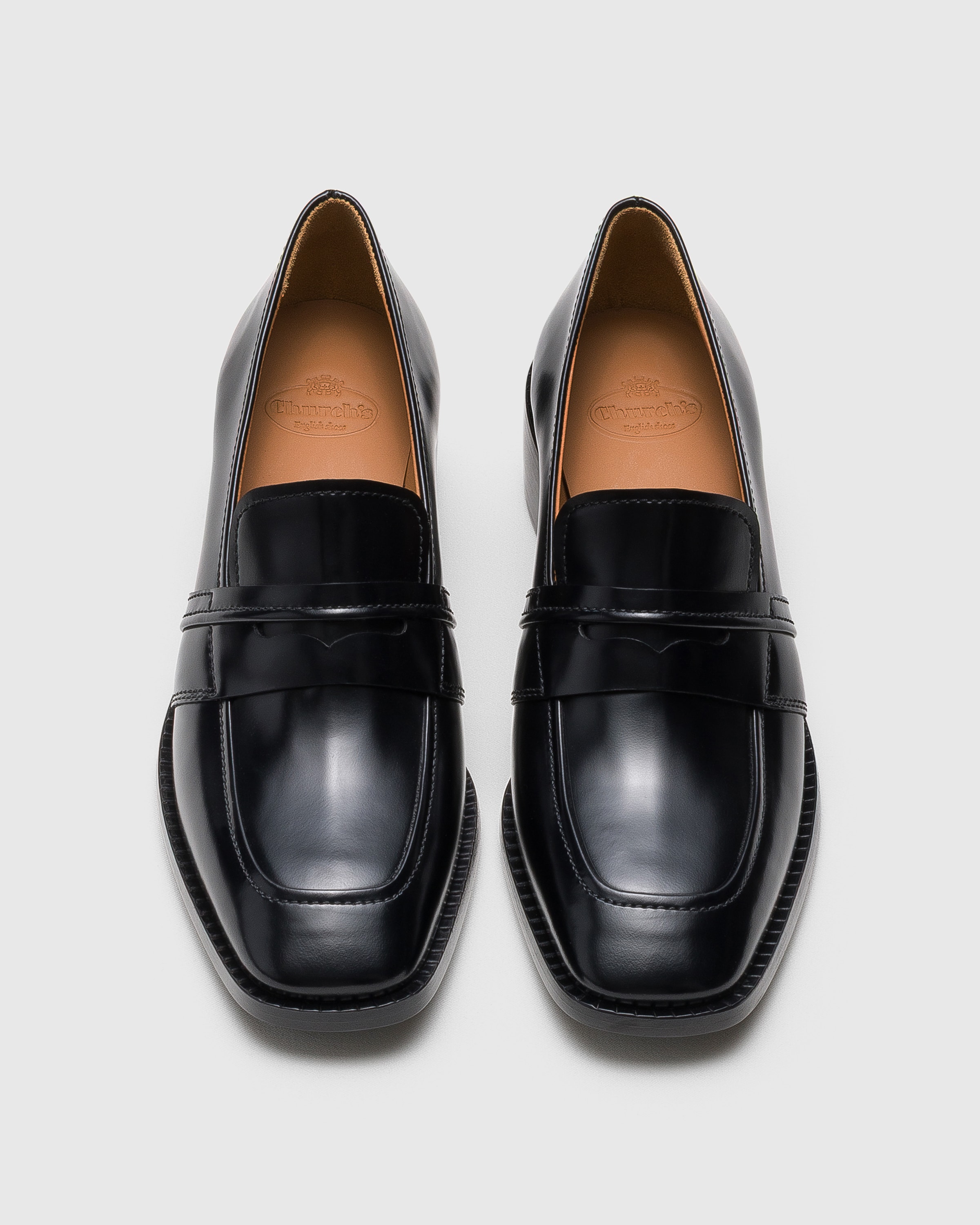 Black Polished Fumé Leather Loafer | Church's