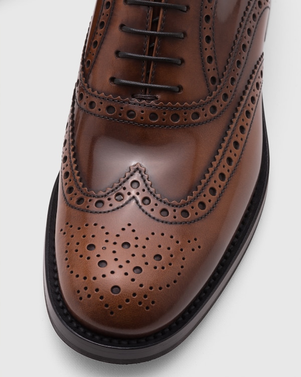 Polished Fumè Oxford Brogue Tabac