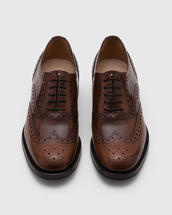 Polished Fumè Oxford Brogue Tabac