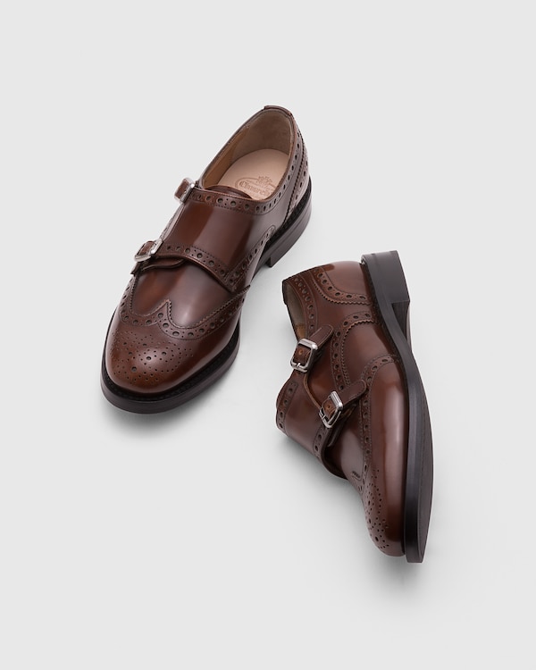 Polished Fumè Monk Brogue Tabac