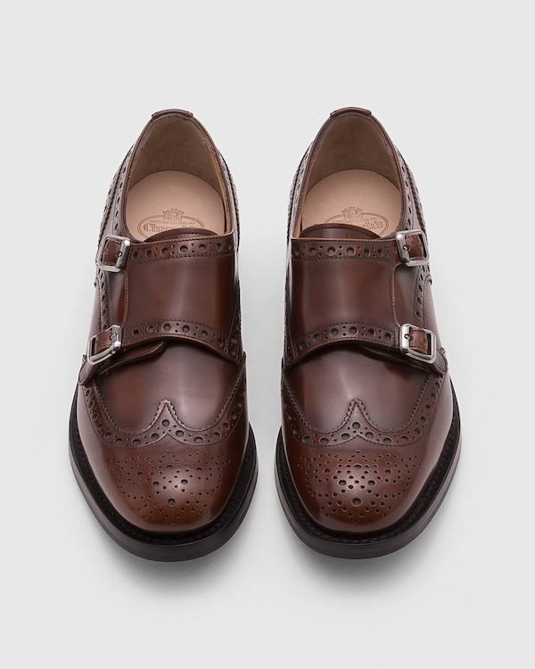 Polished Fumè Monk Brogue Tabac