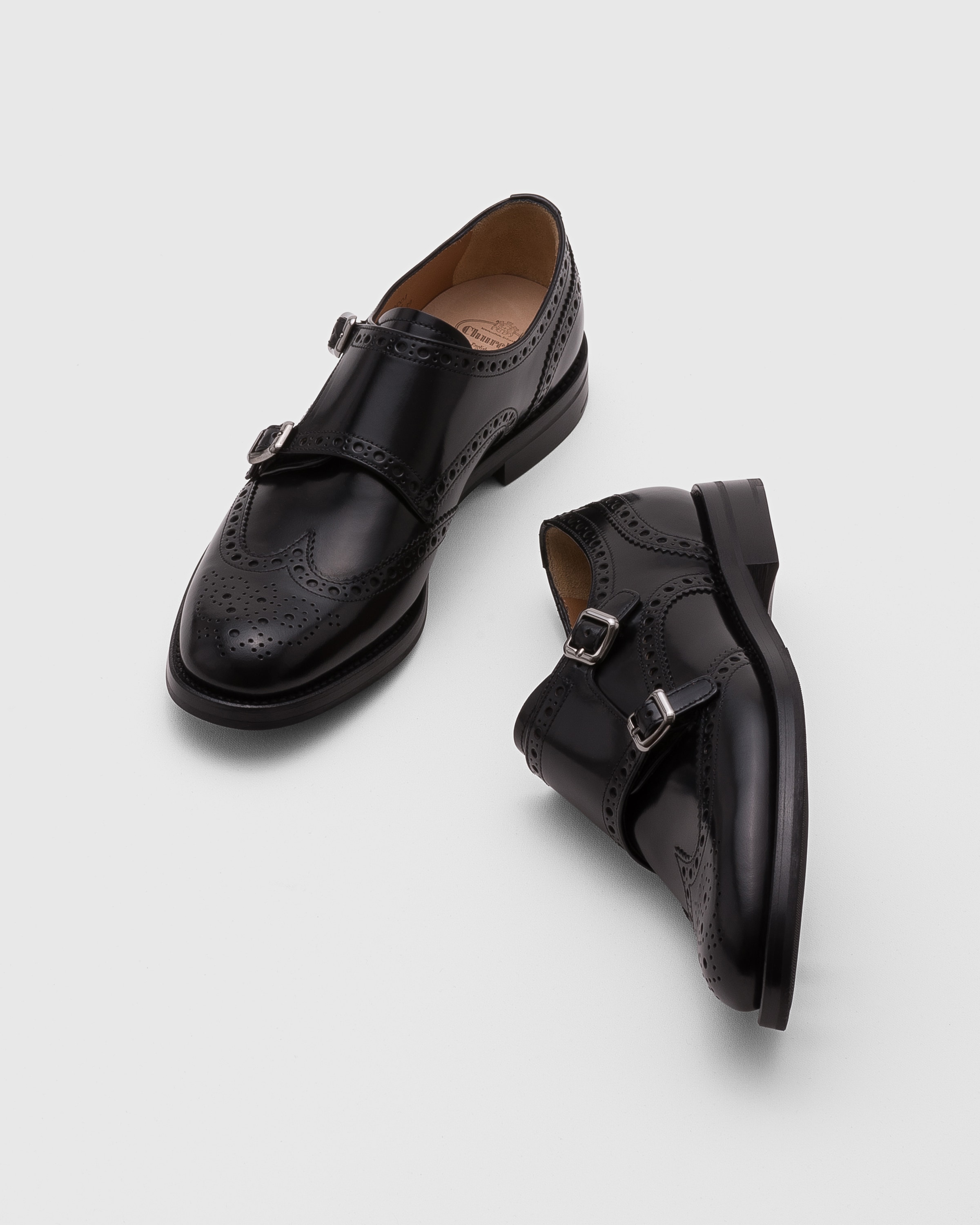 Black Brushed-leather lace-ups | Church's
