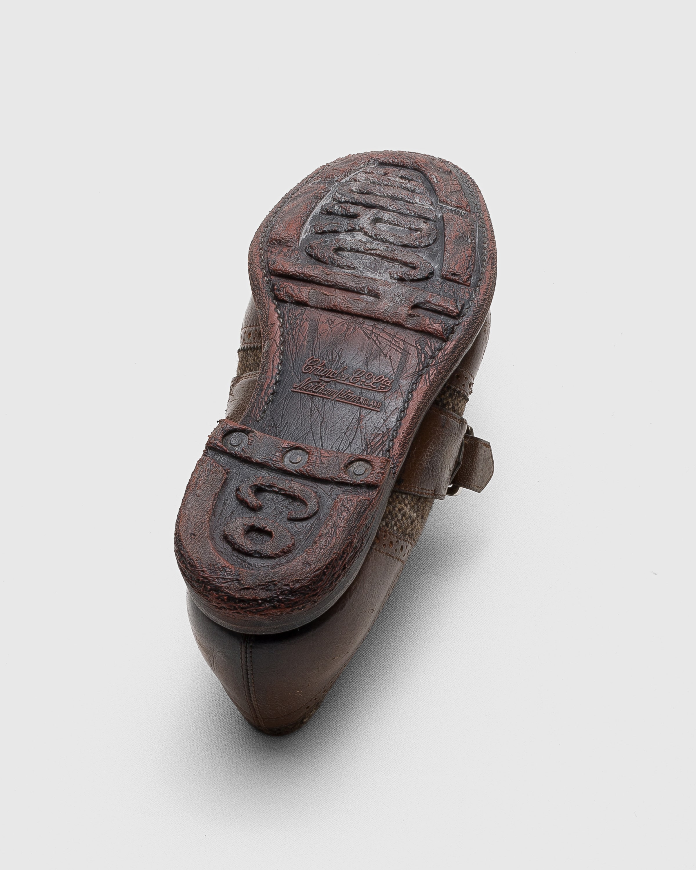 Walnut Antiqued Leather and Wool Monk Strap | Church's