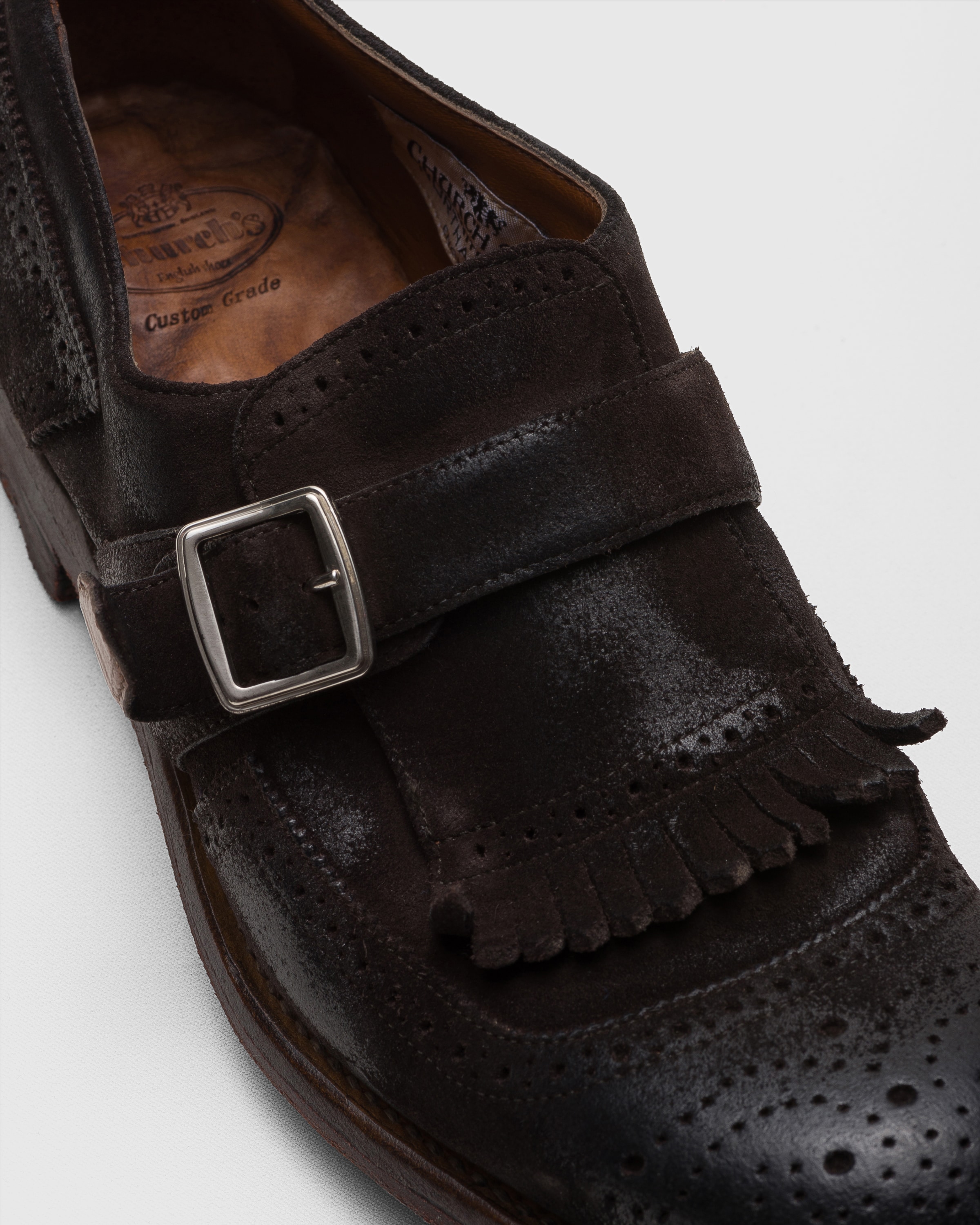 Brown Vintage Suede Monk Strap | Church's