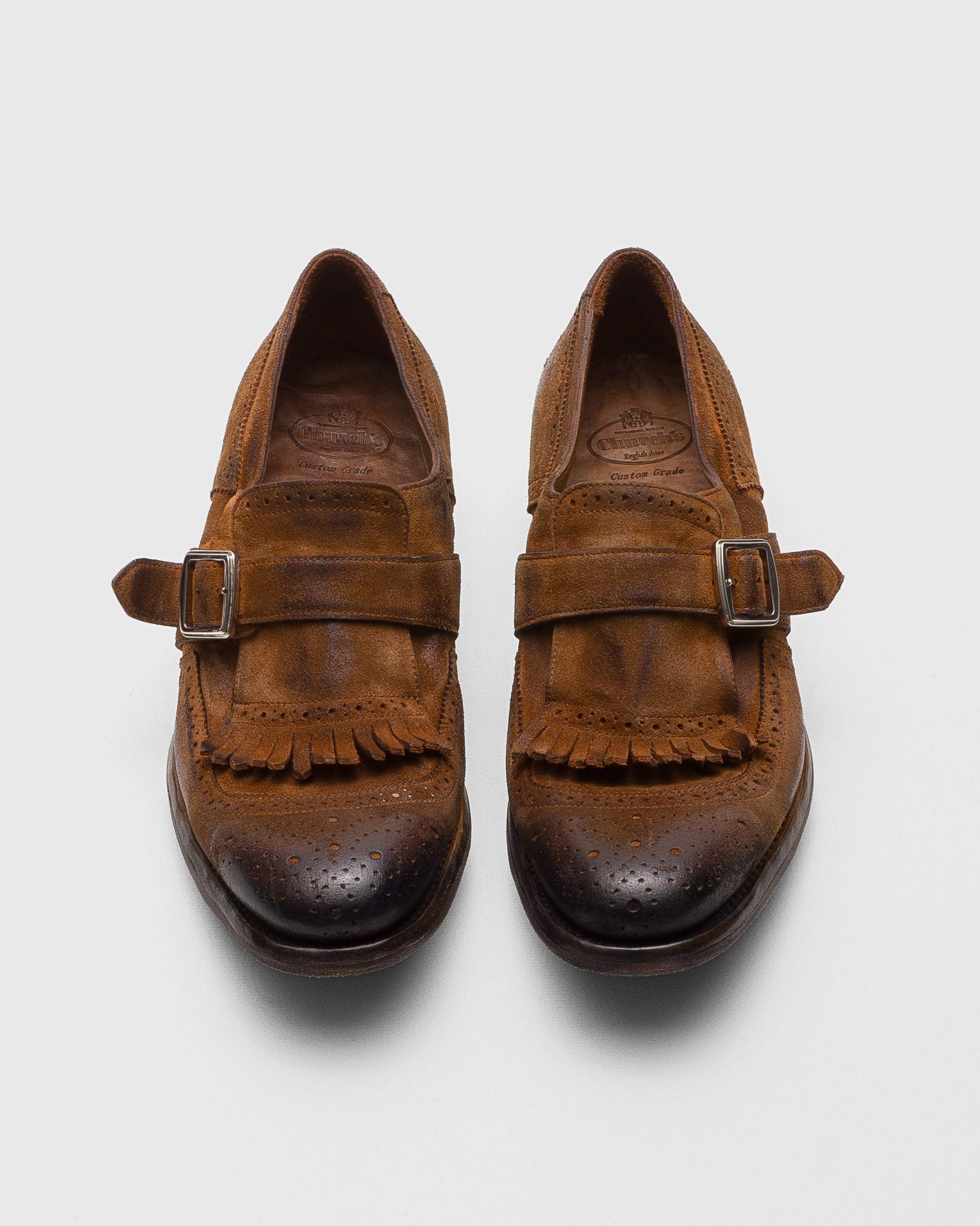 Tabac Vintage Suede Monk Strap | Church's