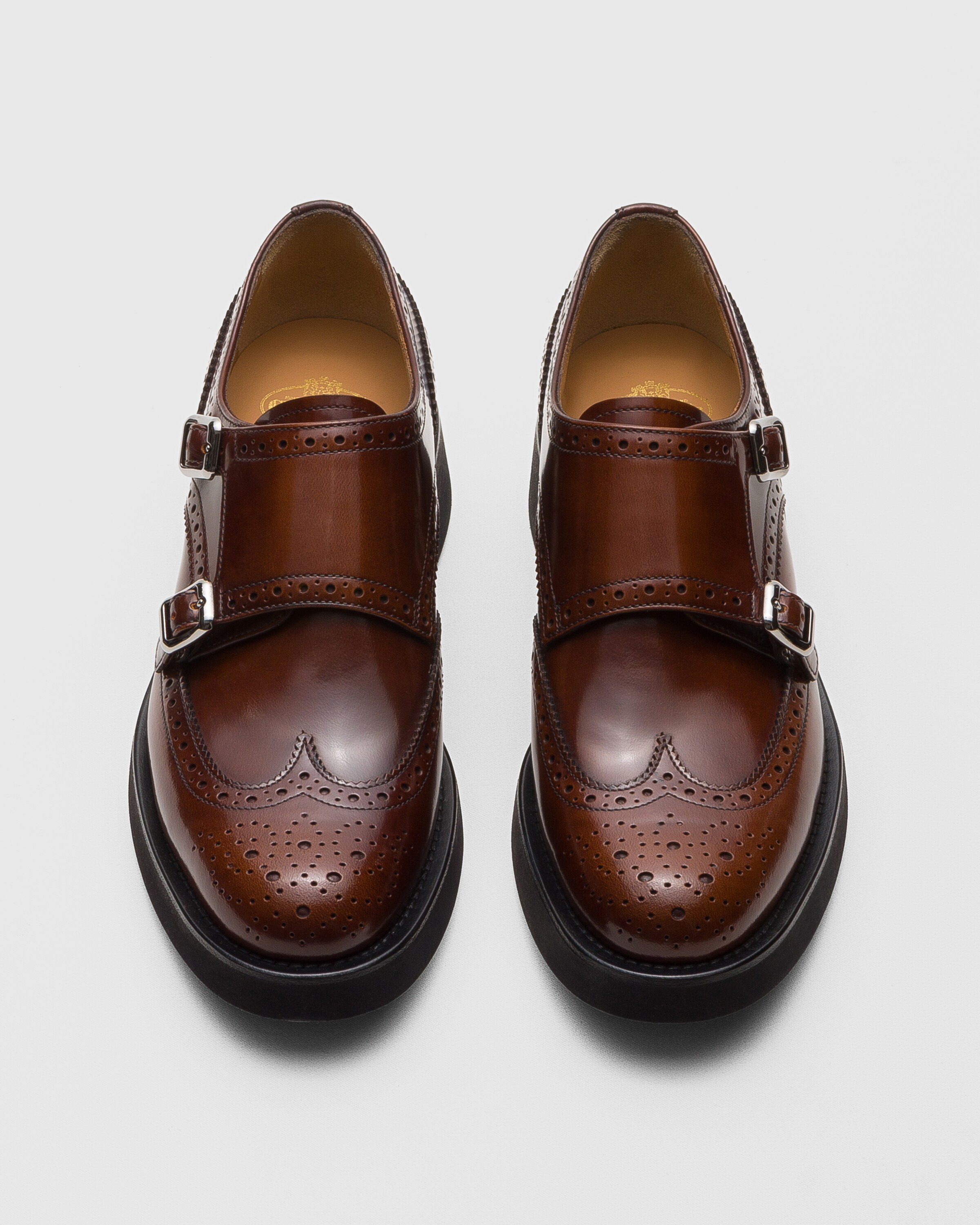 Tabac Polished Fume Monk Strap Church s