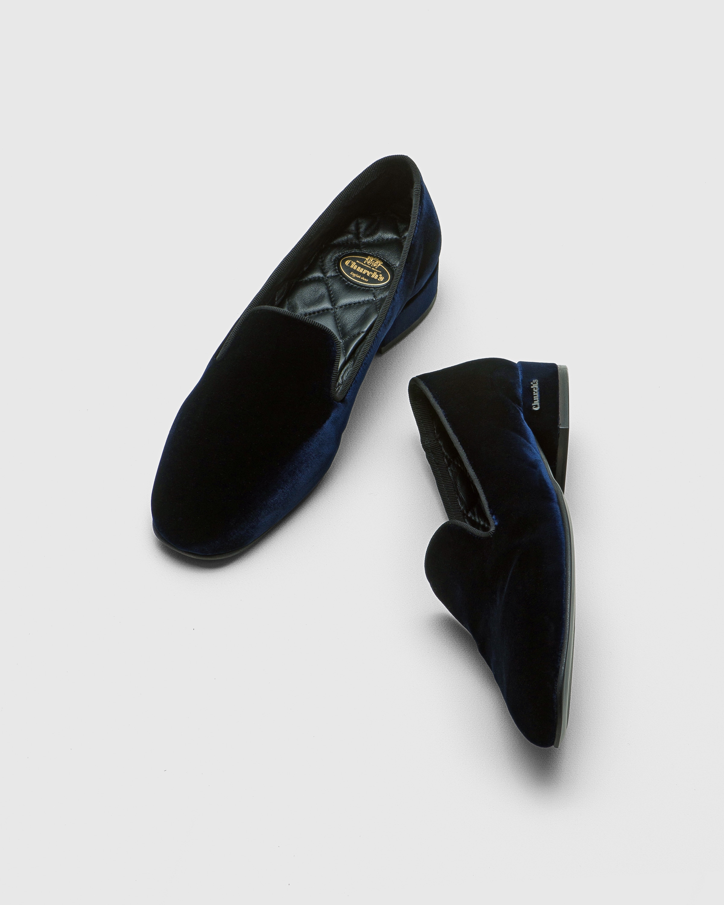 Blue Royal Velvet Loafer Church s