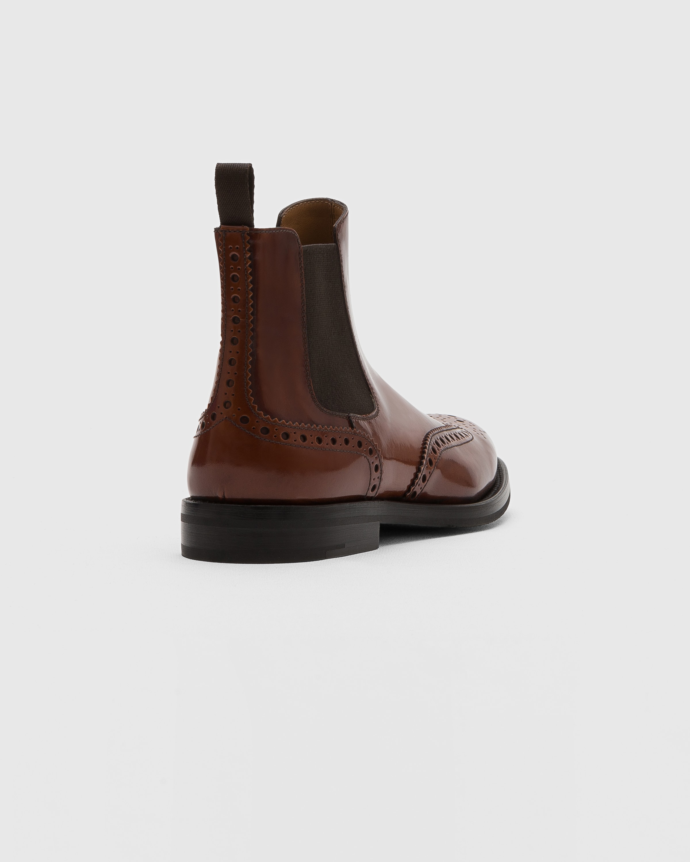Tabac Polished Fume Brogue Chelsea Boot Church s