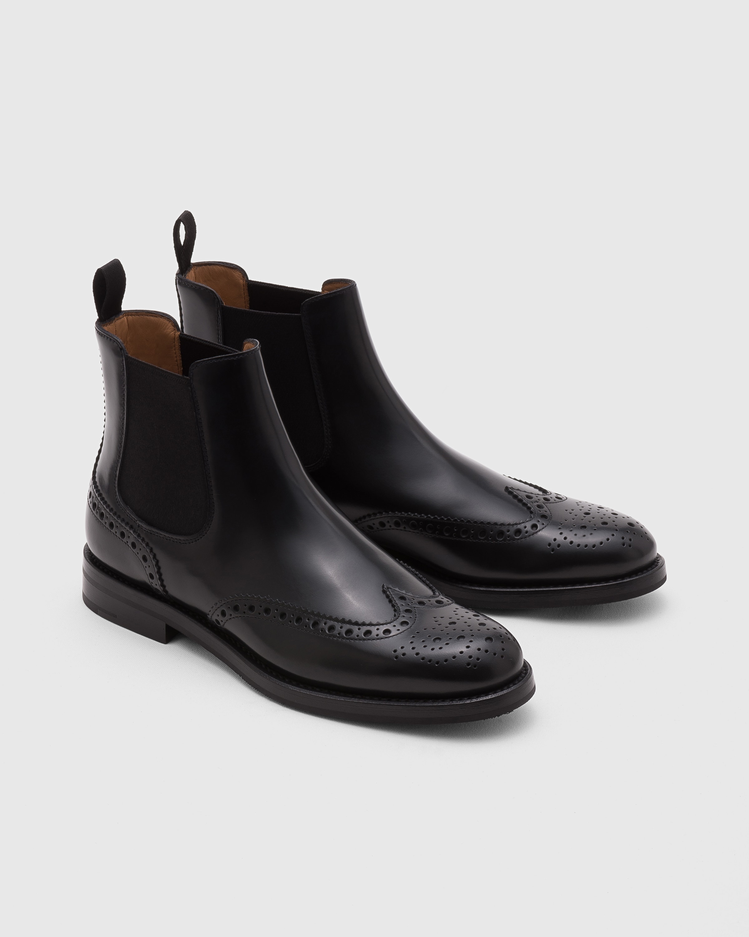 Women's Polished Binder Brogue Chelsea Boot Black | Church's