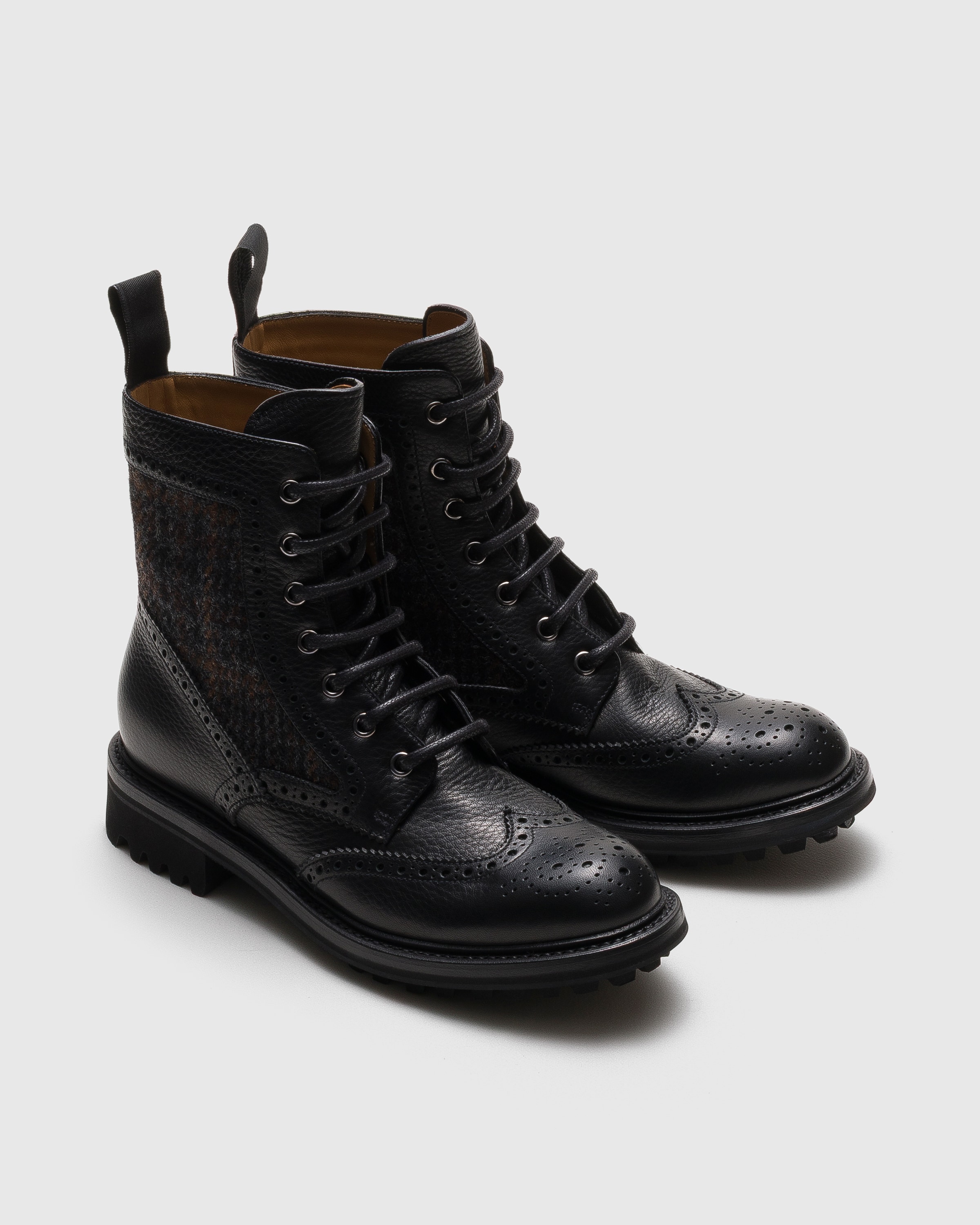 Black Soft Grain Leather and Wool Derby Boot | Church's