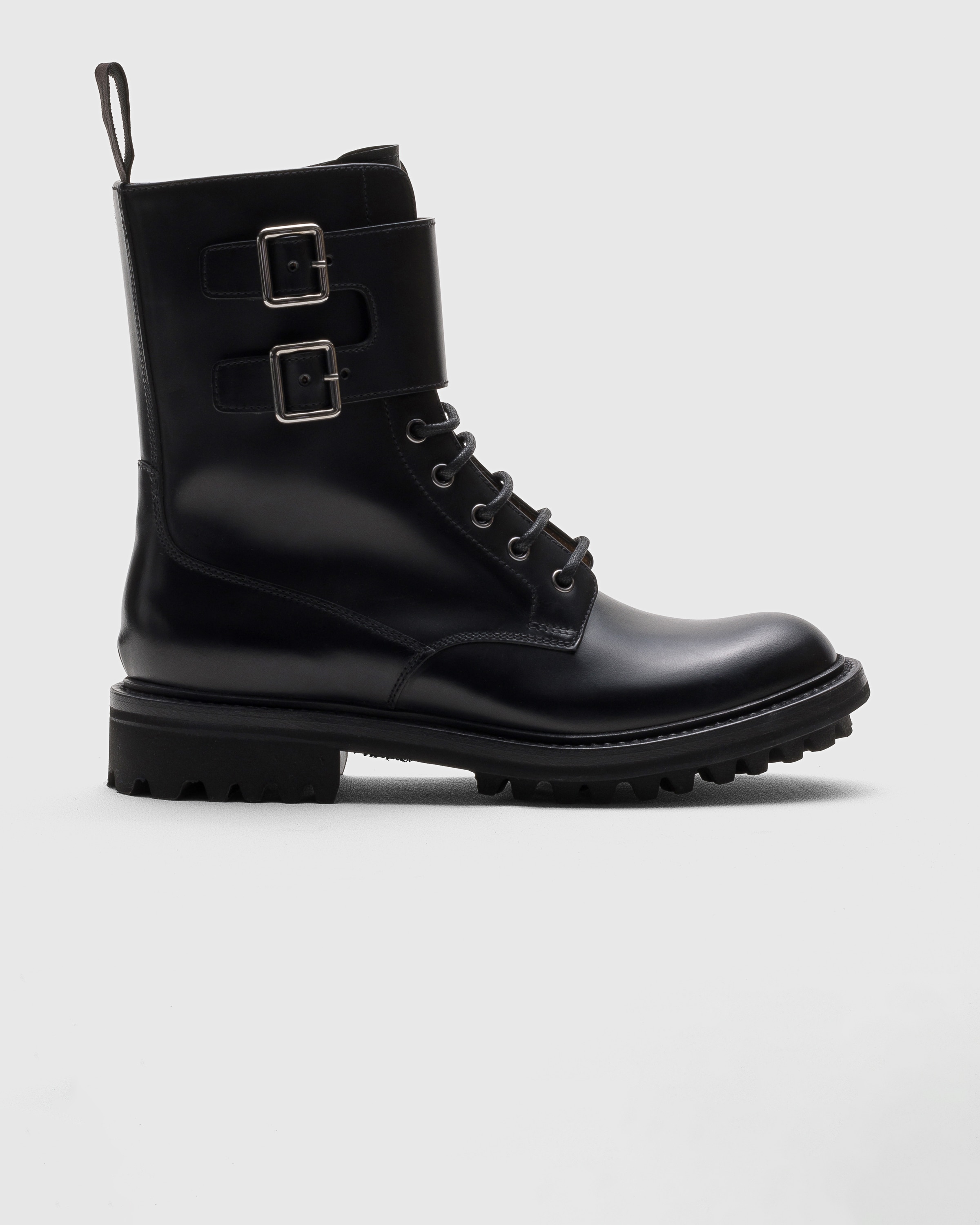 ブラック ロイスカーフレザー コンバットブーツ | Church's