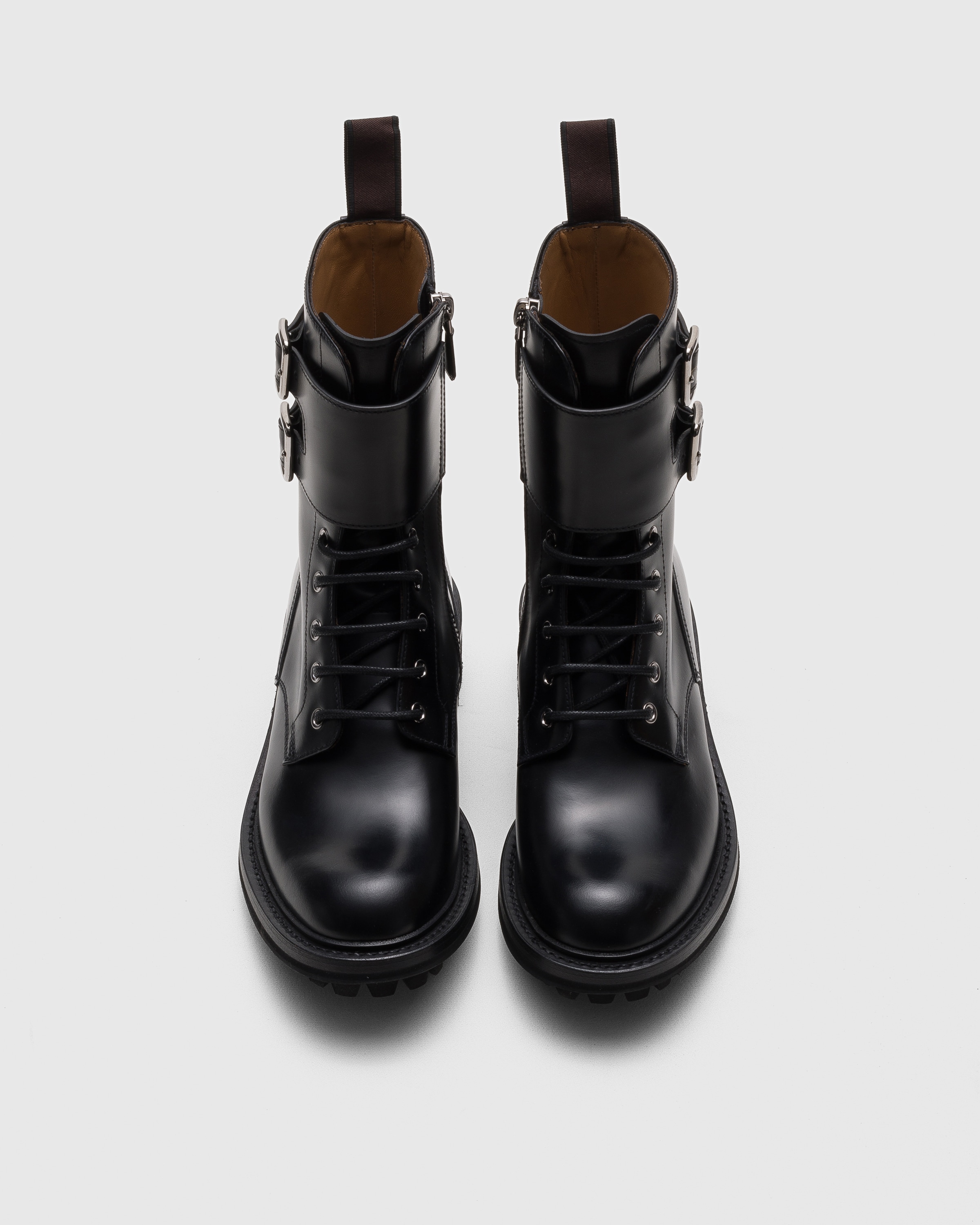 ブラック ロイスカーフレザー コンバットブーツ | Church's