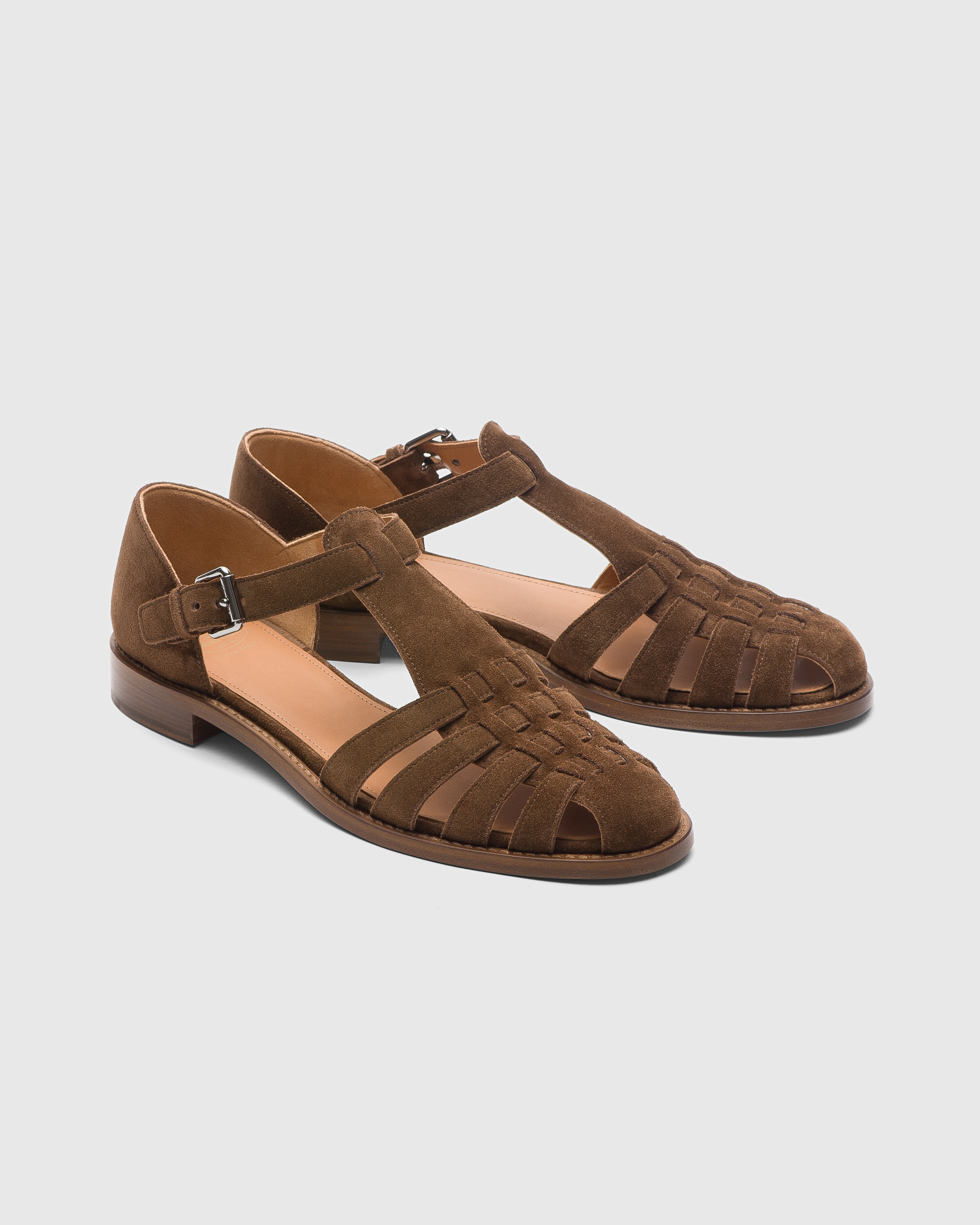 Sandalo in Pelle Scamosciata Marrone Chiaro | Church's