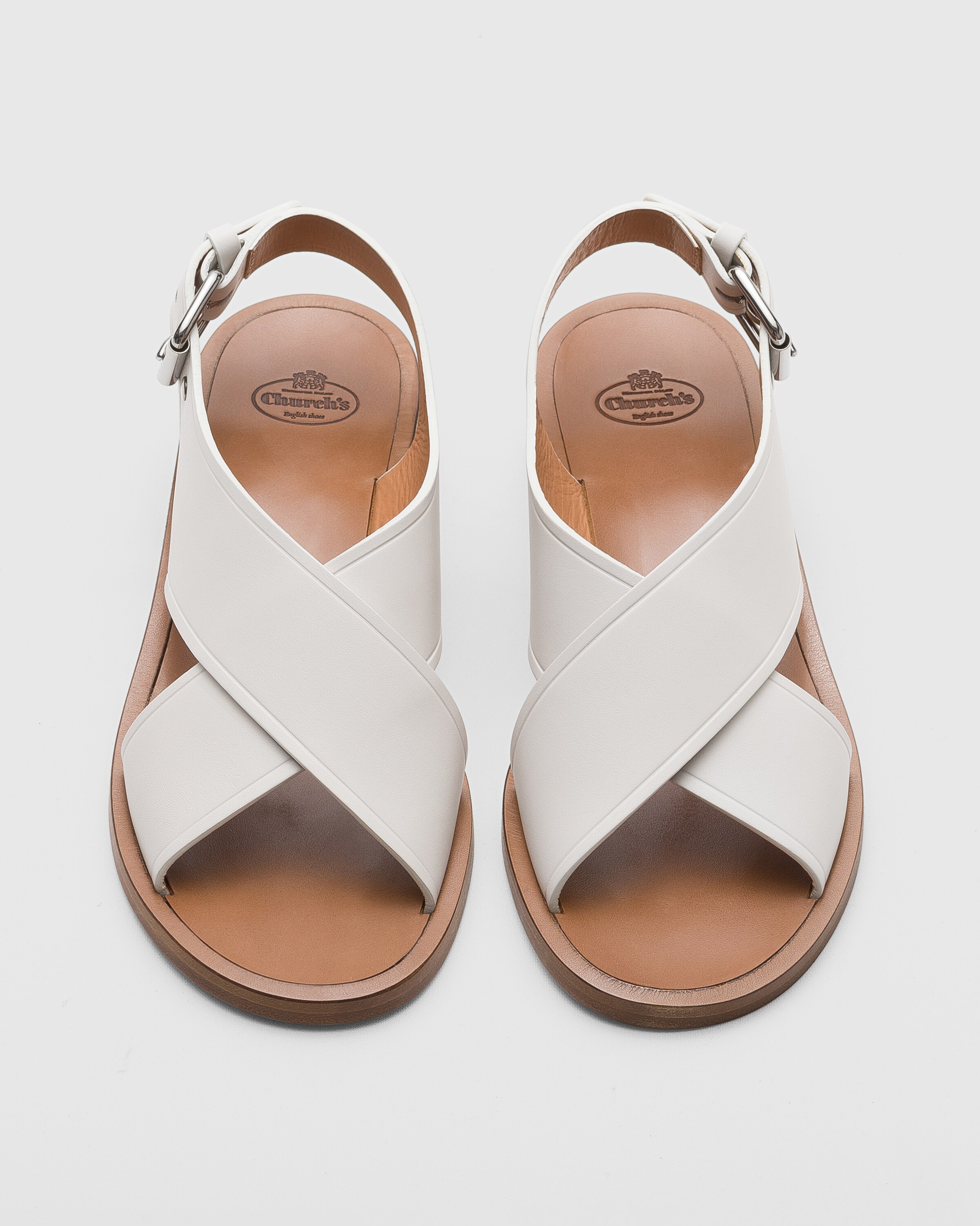 サンダル・ミュール CHURCHS Women Sandals DX0104 9FG 0 WHITE White Prestige Calfskin Sandal | Church's