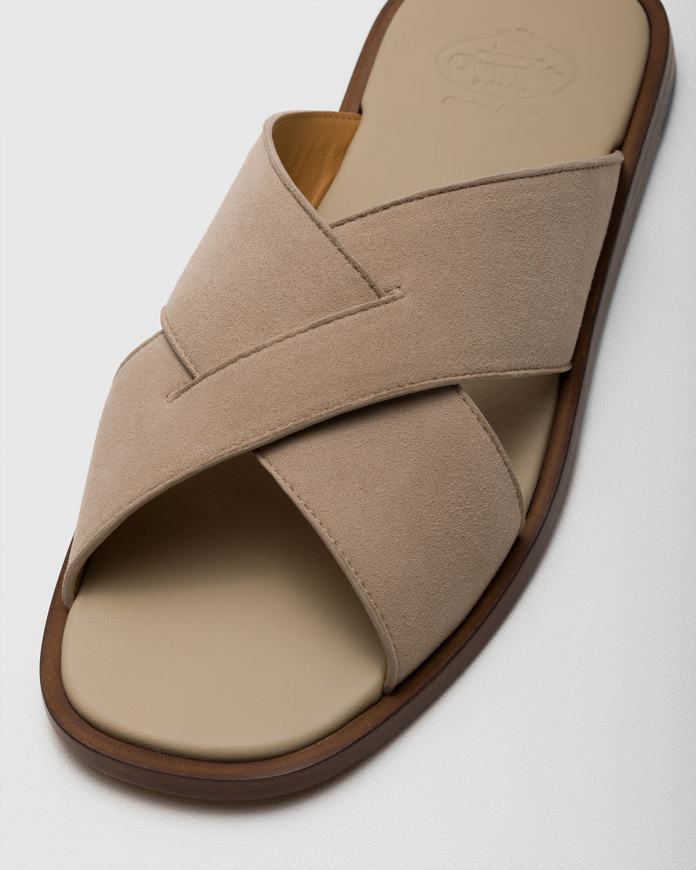 サンダル・ミュール Church's DX0111.9WP Sandals CHURCH`S Stone Suede Crisscross Sandal | Church's