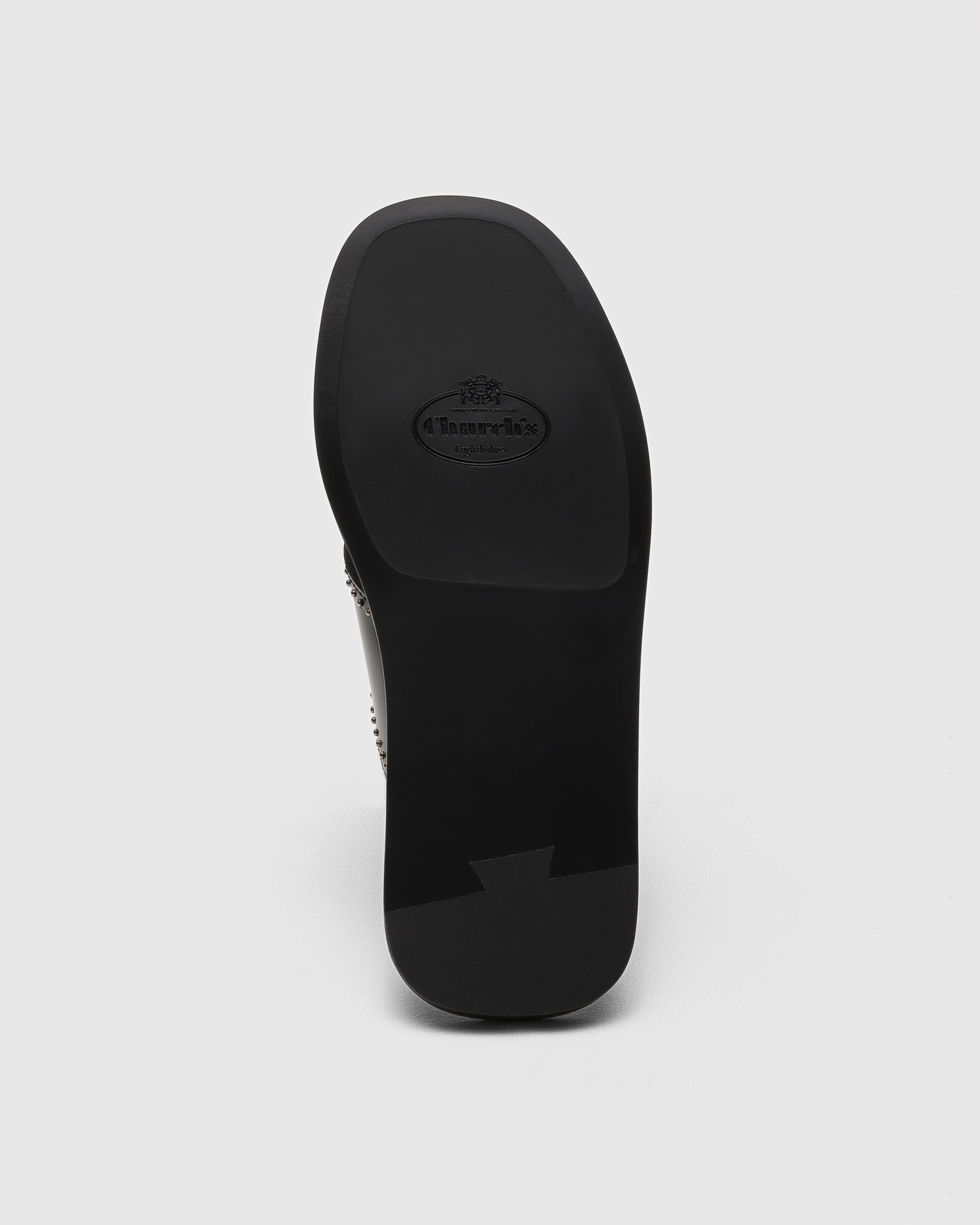 サンダル・ミュール Church's SS25 Church's Flat shoes Black (DX0116 9EMF0AAB) Black Leather Crisscross Sandal with Studs | Church's