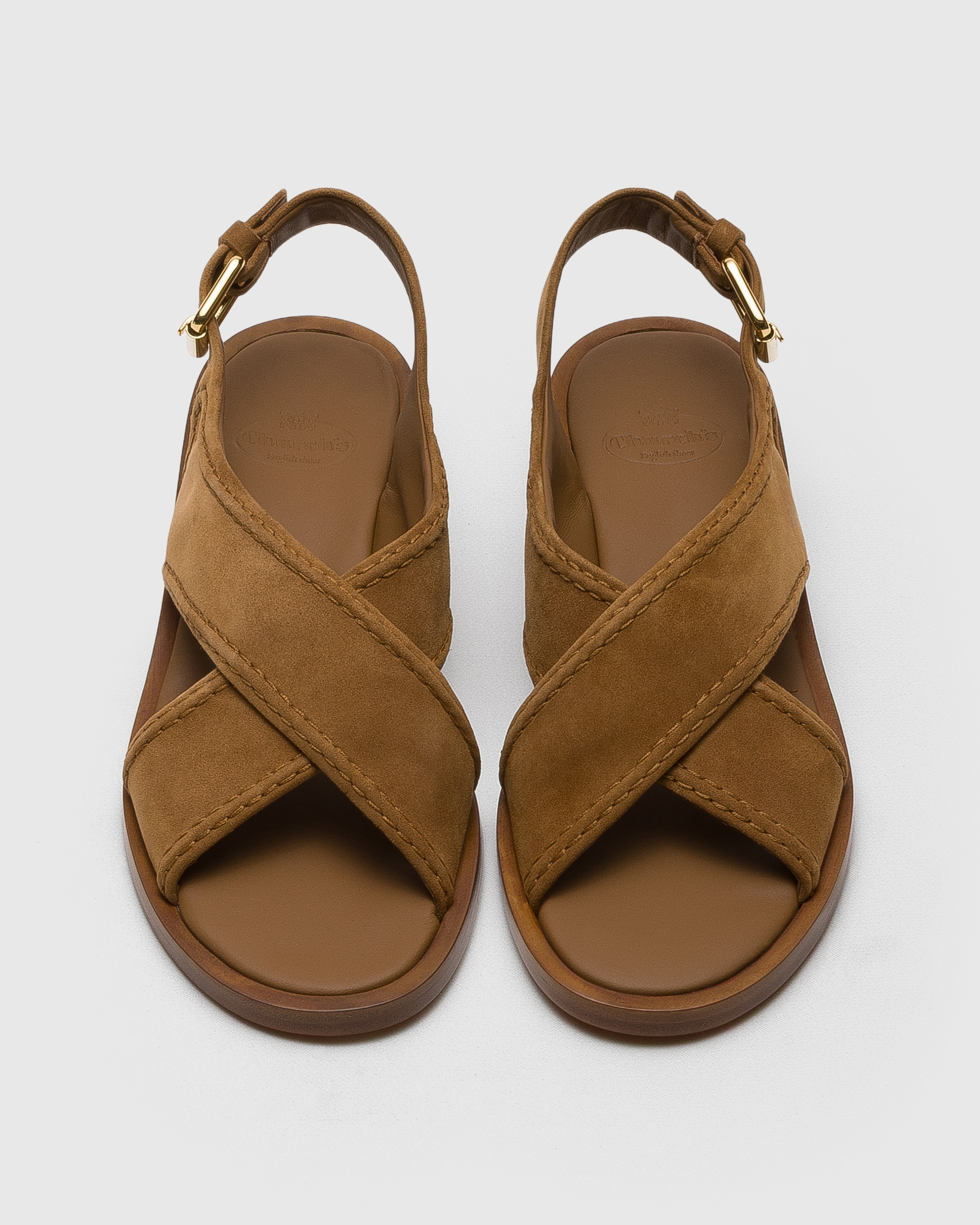 Walnut Suede Criss Cross Sandal | Church's