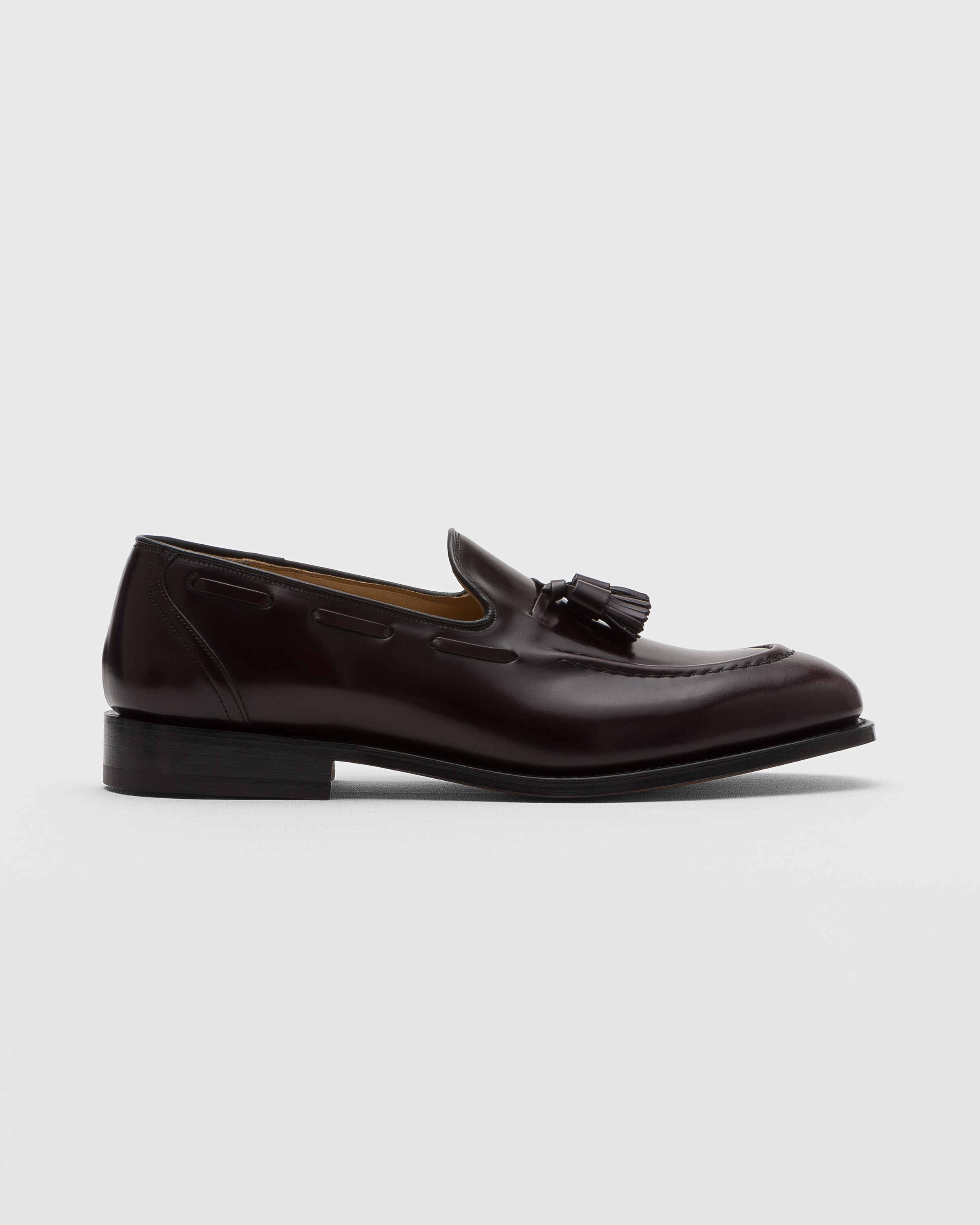 Burgundy church shoes top