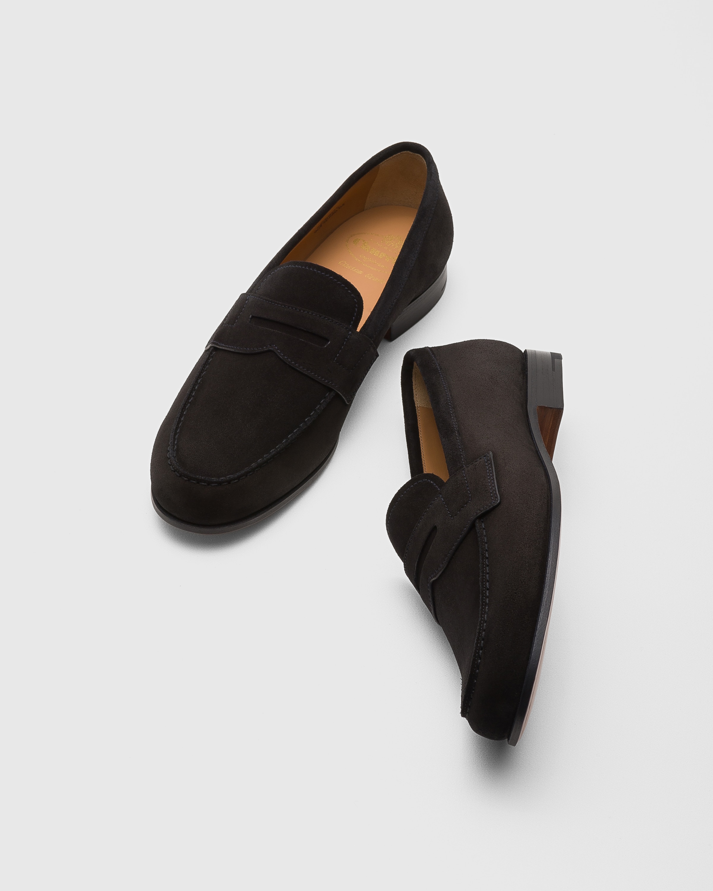 Black Soft Suede Loafer Church s