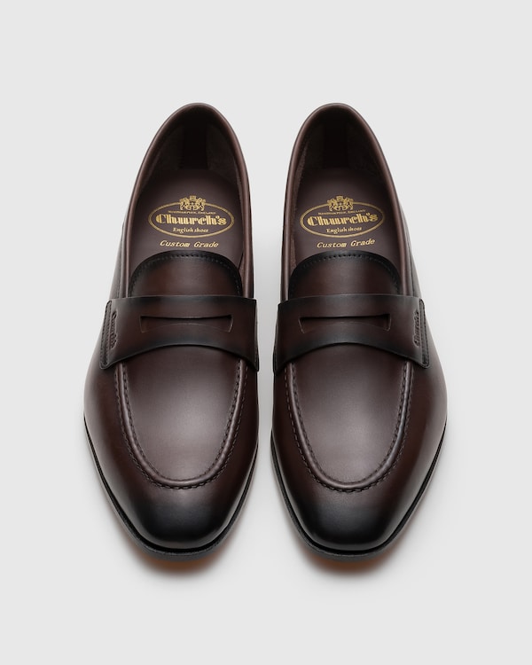 Rockstud Brown Calfskin Loafer