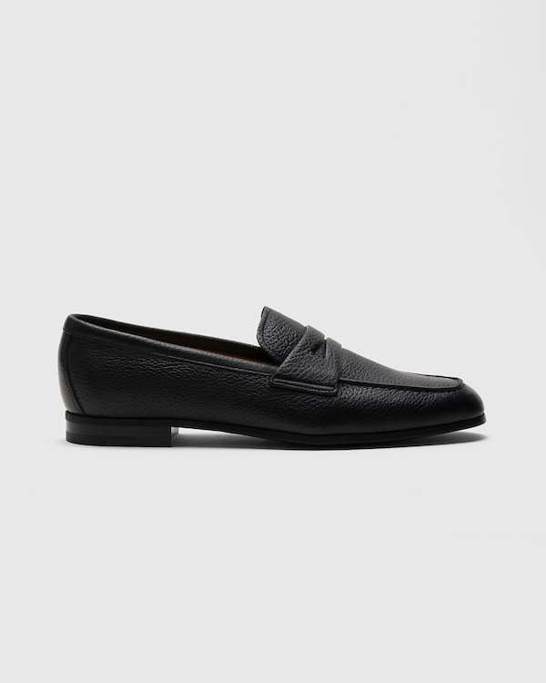 Mocassin en cuir velours effet vieilli