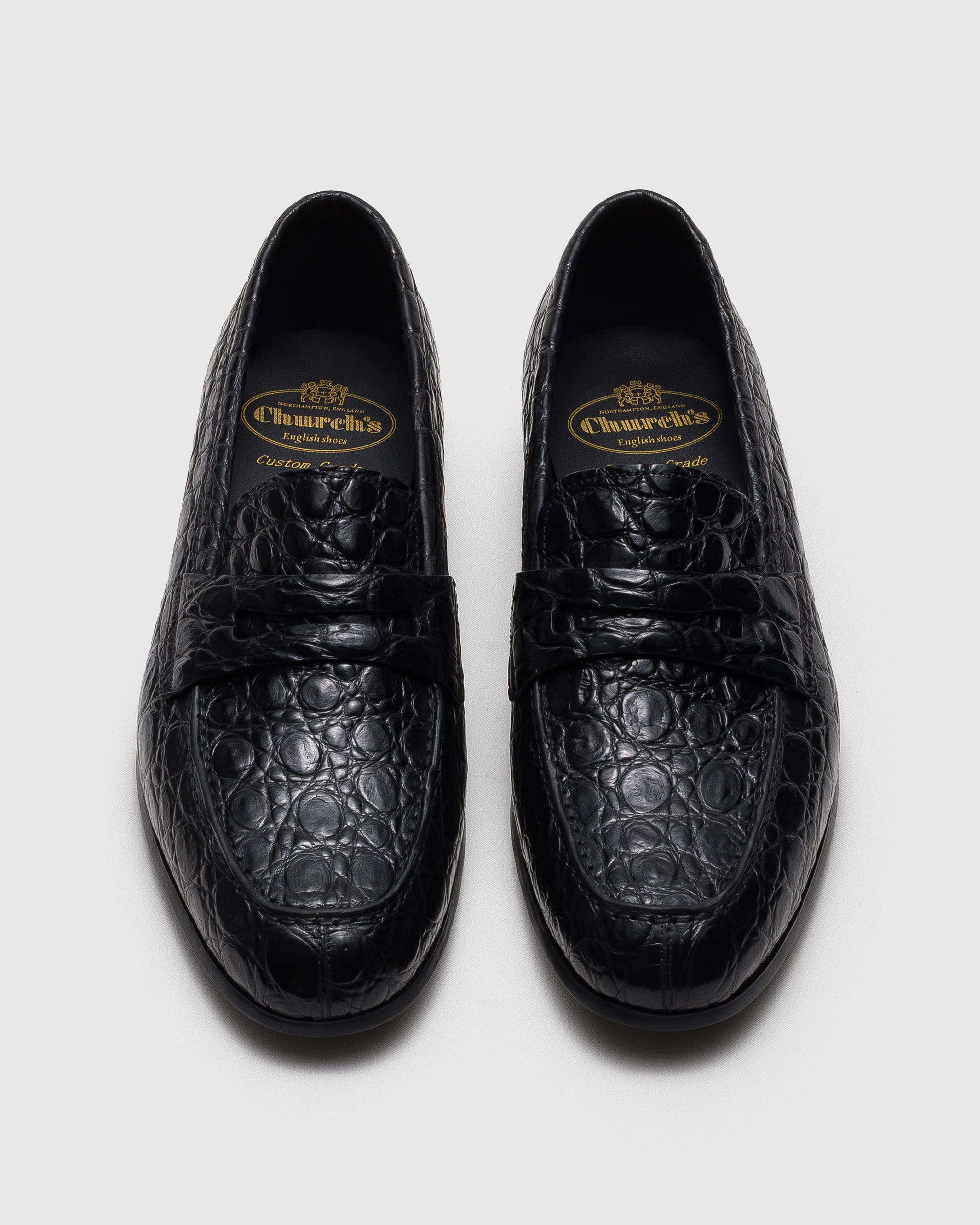 LOEWE ブラック クロコダイルローファー カンポ ローファー（クラックドカーフ） ブラック - LOEWE