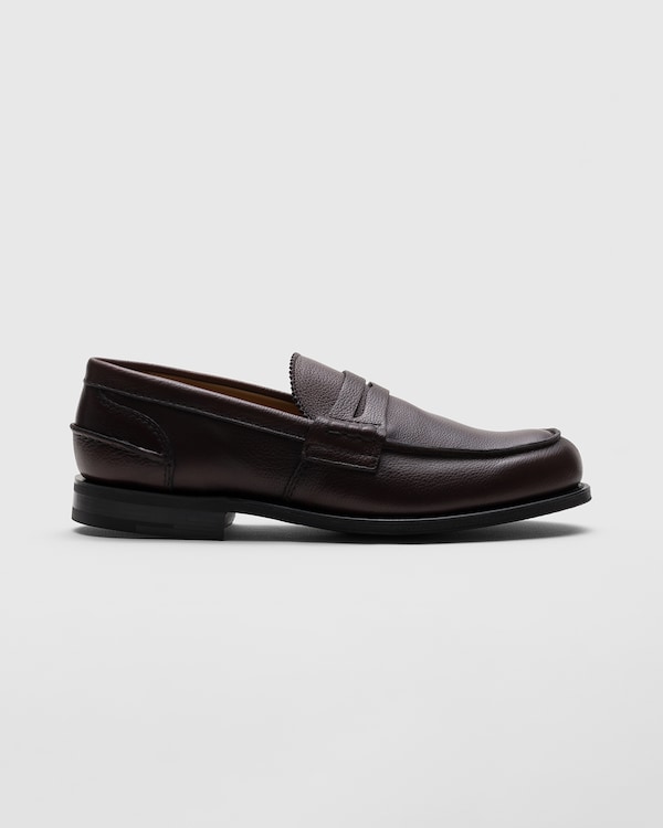 Mocassin en cuir de veau grainé