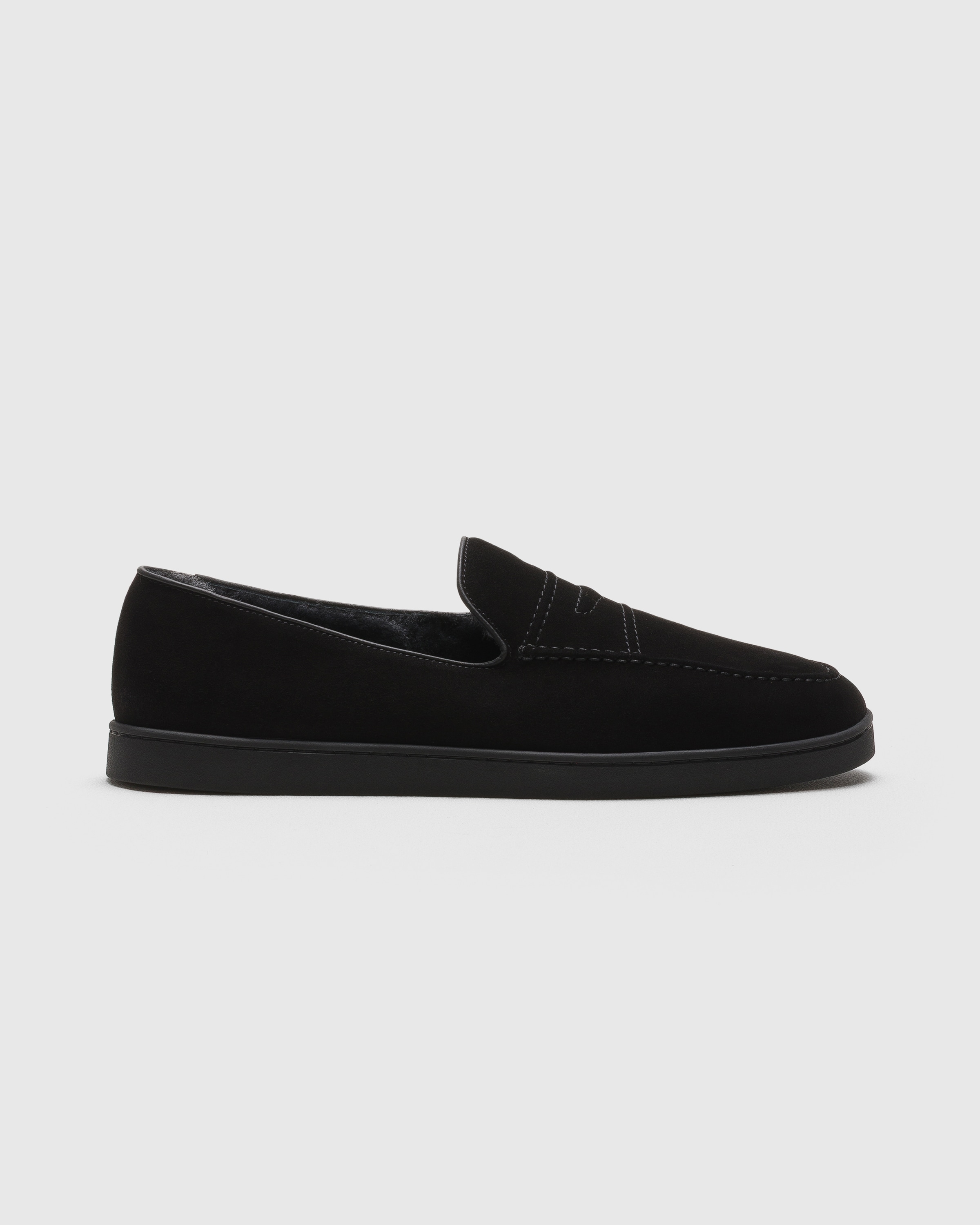 Black Suede and Sheepskin Loafer | Church
