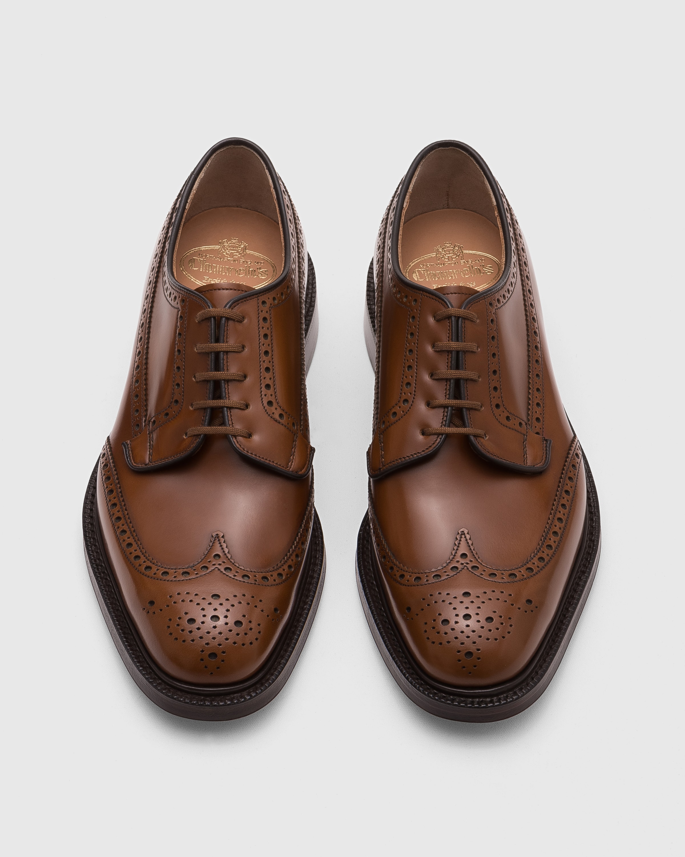Church s Polished Binder Derby Brogue Man Sandalwood Size 5