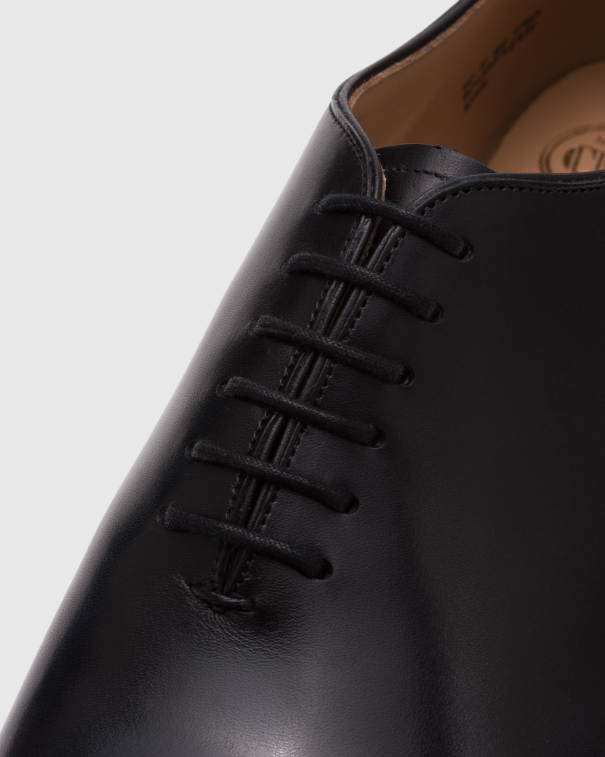 Black Royal Calf Leather Whole Cut Oxford Church s