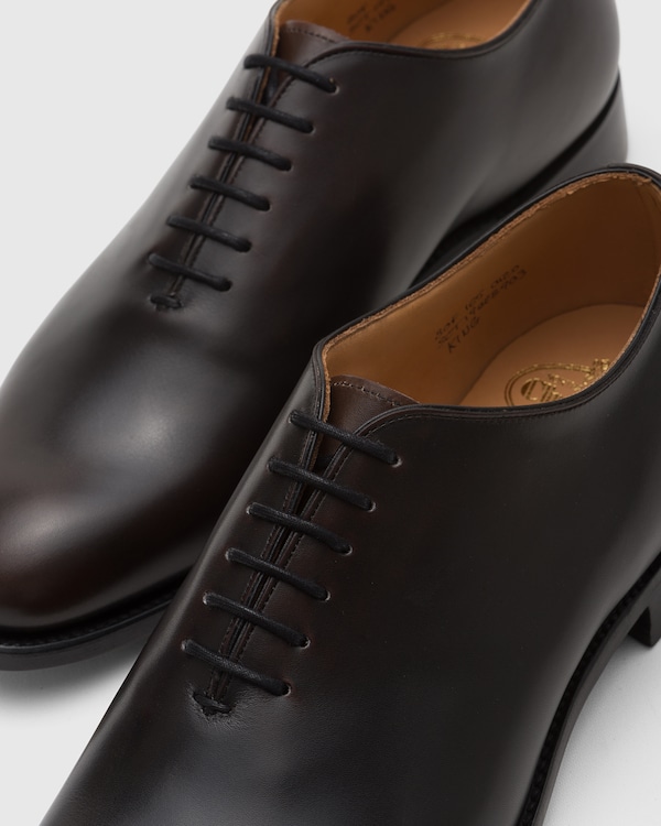 Royal Calf Leather Whole Cut Oxford Ebony