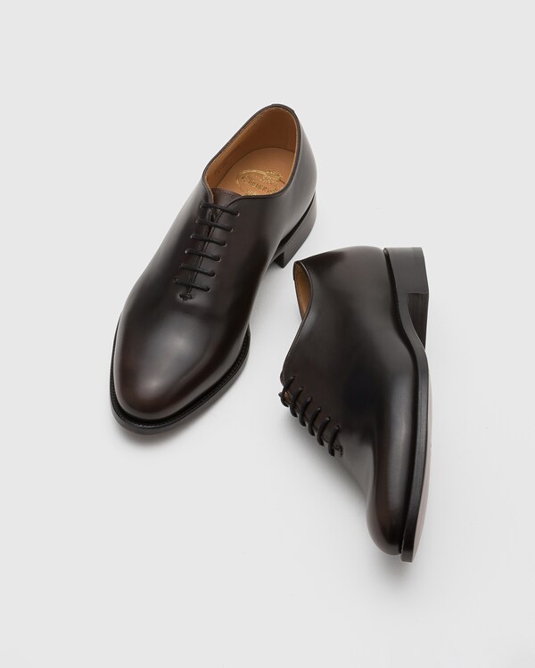 Royal Calf Leather Whole Cut Oxford Ebony
