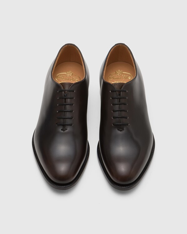 Royal Calf Leather Whole Cut Oxford Ebony