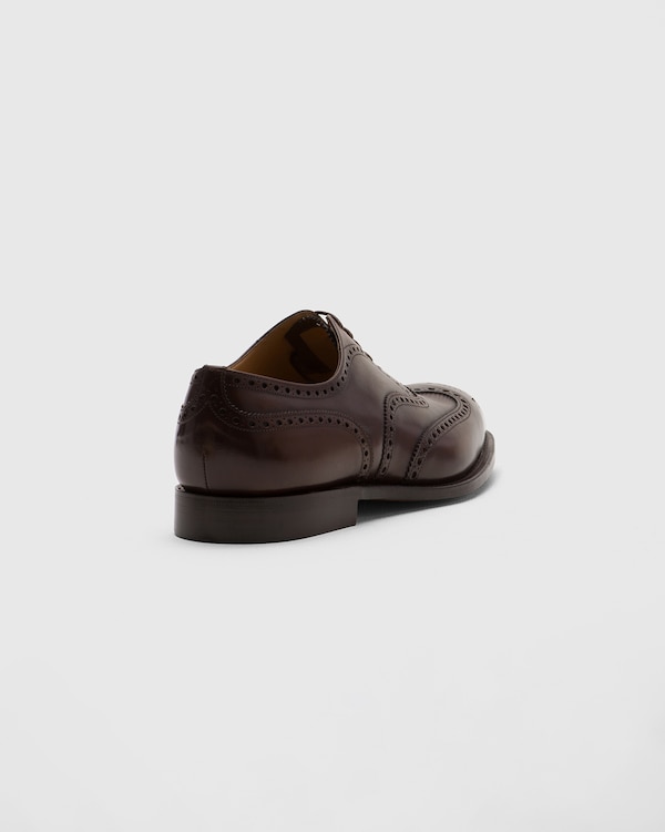 Bleached Calfskin Oxford Brogue Ebony