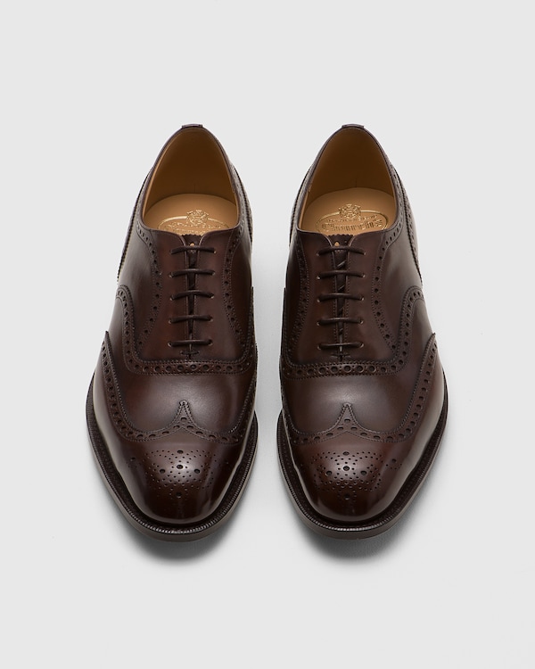 Bleached Calfskin Oxford Brogue Ebony