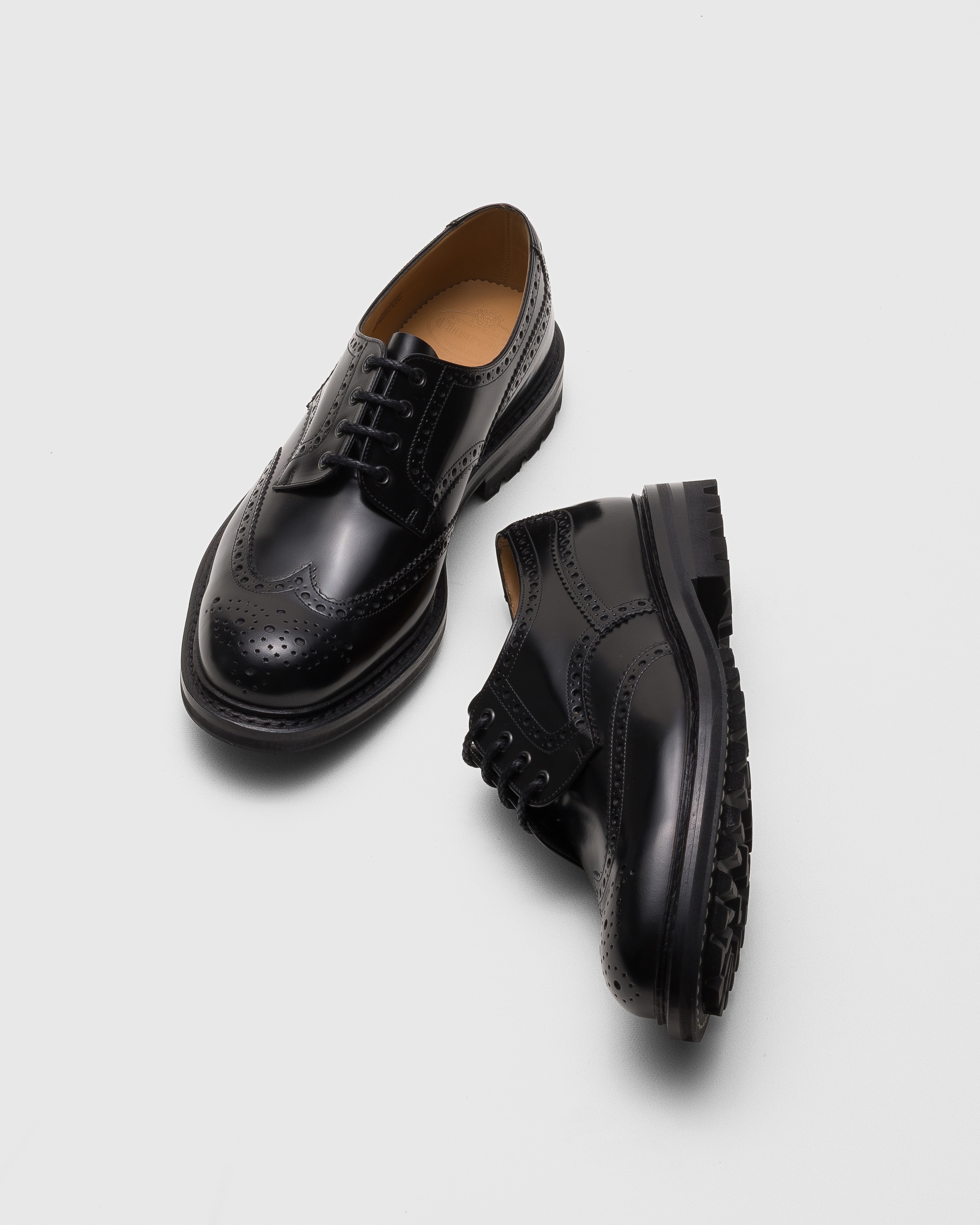 Black Polished Binder Derby Brogue | Church's
